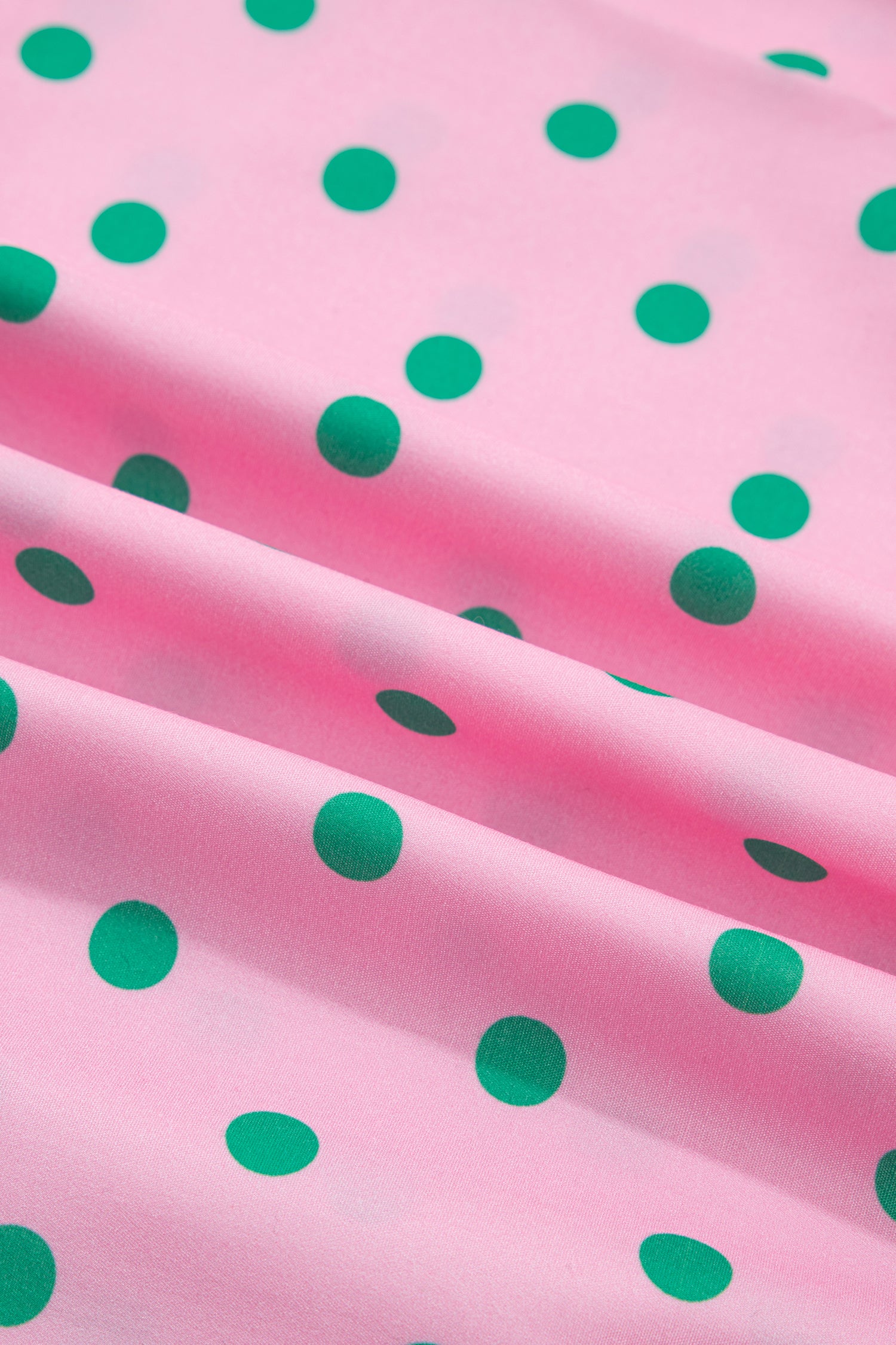 Pink Polka Dot Print V Neck Short Sleeve Tiered Mini Dress | UK 8–22