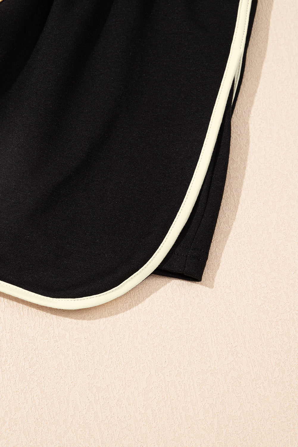 Colourblock Drop Shoulder T-Shirt & Skort 2-Piece Set Beige Black Green