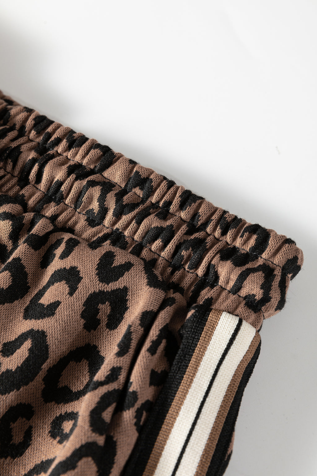LivelyLooks Khaki Leopard Print Quarter Zip Top & Mini Skirt Set Women's S-XL women's fashion