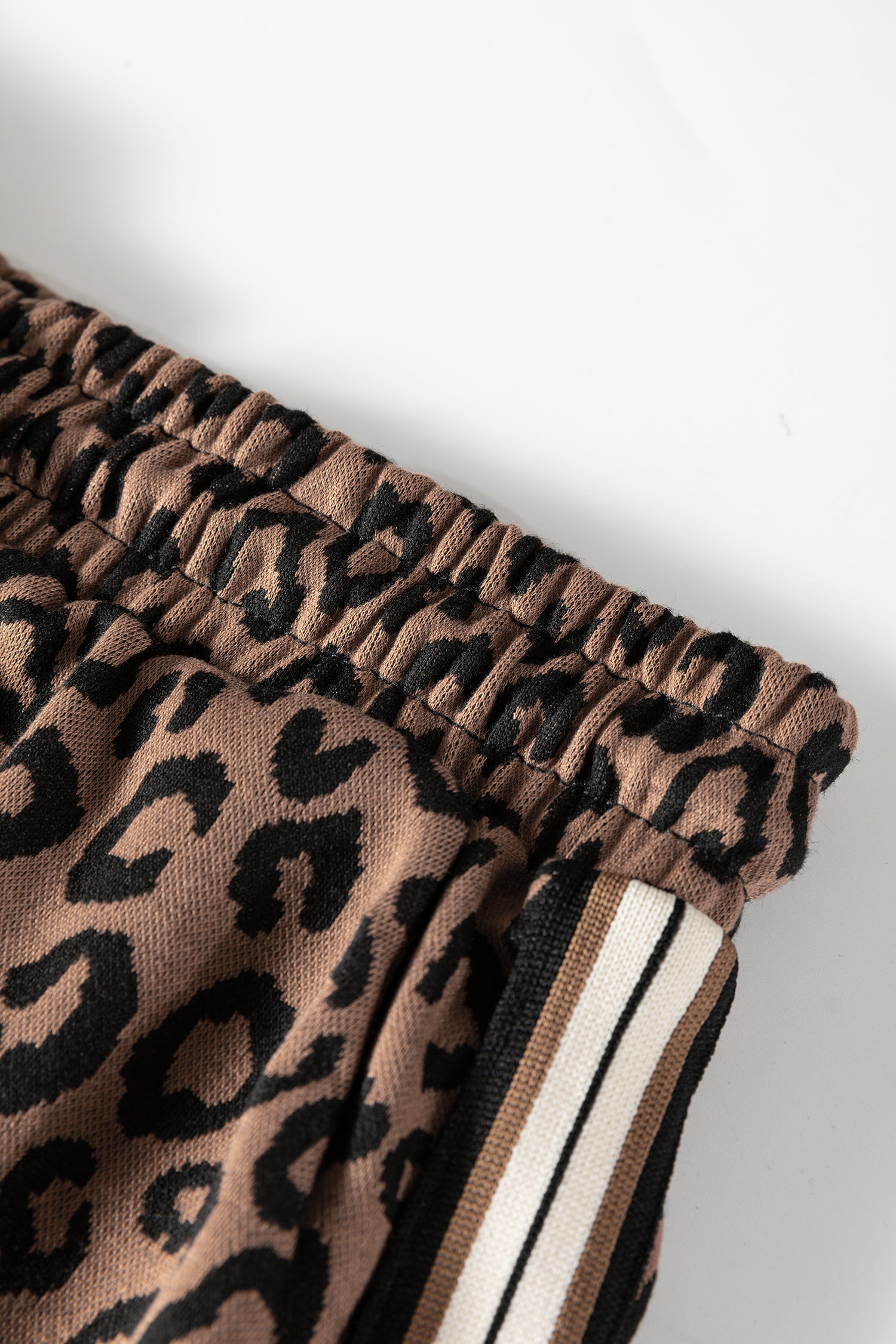 LivelyLooks Khaki Leopard Print Quarter Zip Top & Mini Skirt Set Women's S-XL women's fashion