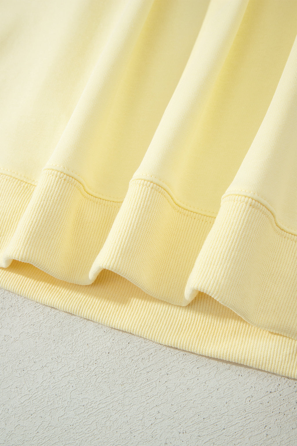 Yellow Cream Solid Tee & Drawstring Shorts Comfy 2-Piece Set