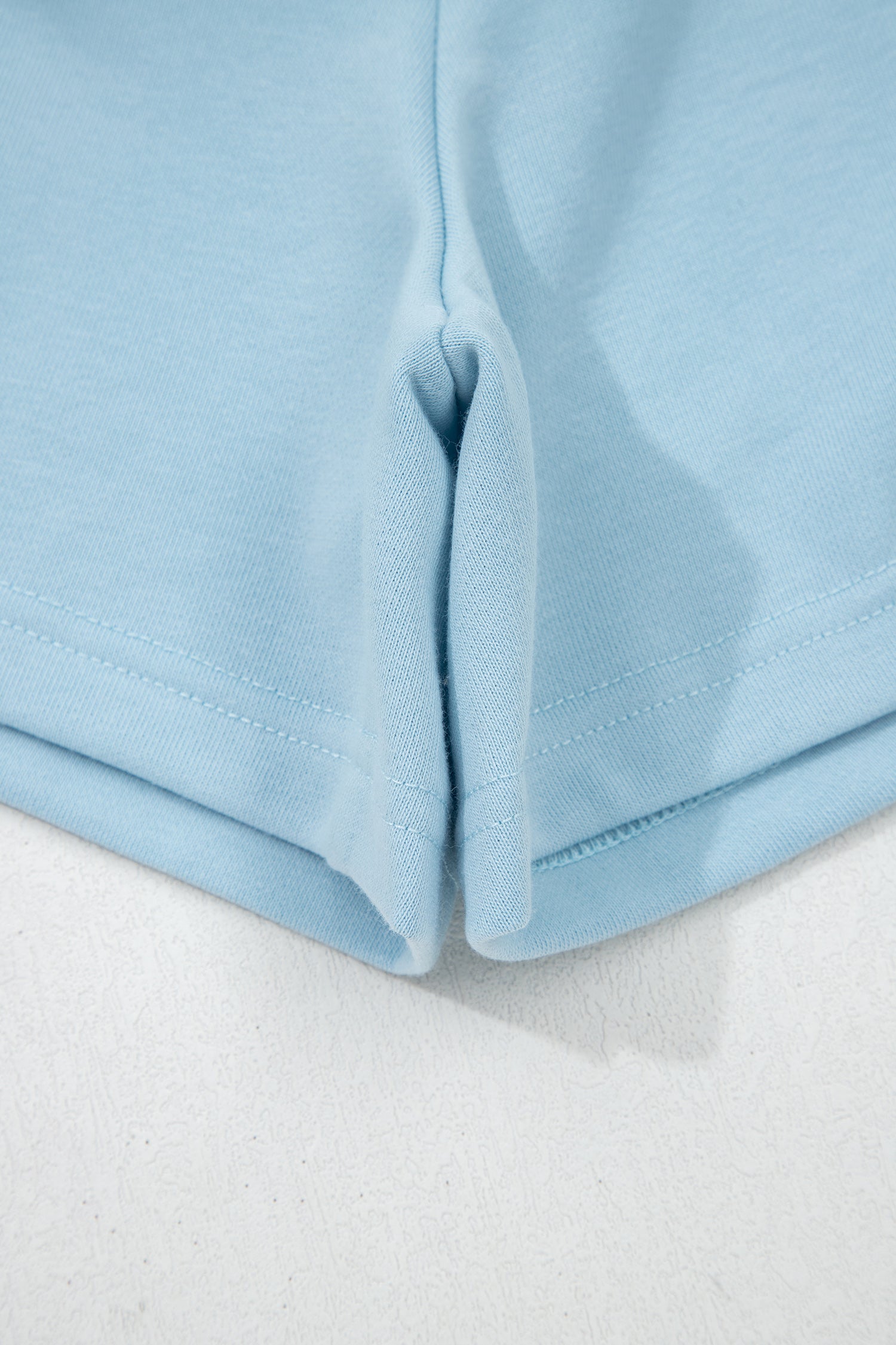 Loose Tee Drawstring Shorts Co-ord Set Mist Blue Sea Green S-XL