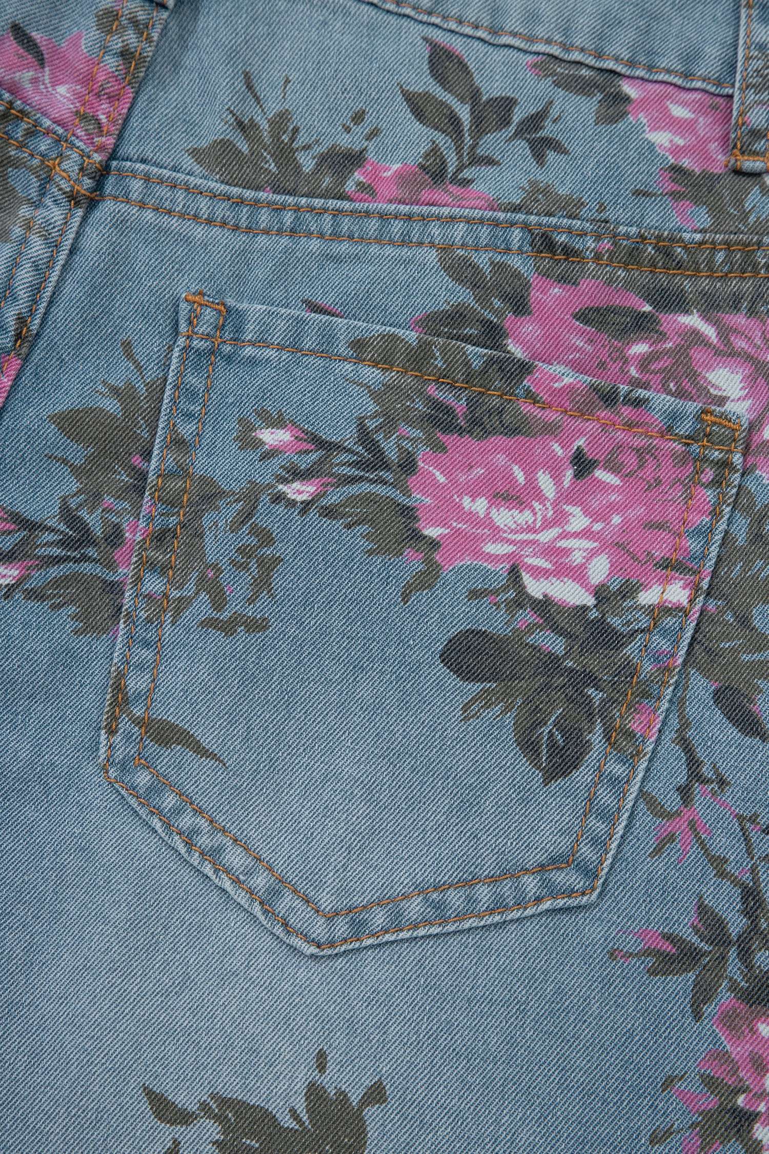 Shop Blue Garden Floral Print Bootcut Jeans | UK Sizes 6-18 at LivelyLooks
