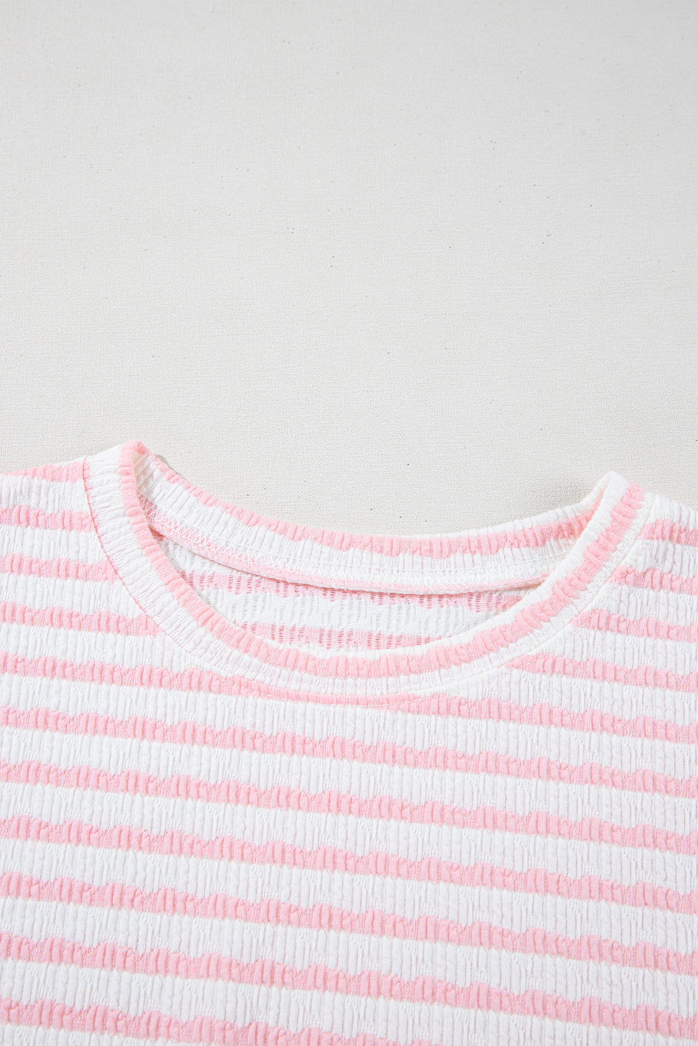 Shop Stripe Knitted Short Sleeve Top & Drawstring Shorts Co-ord S-3XL at LivelyLooks