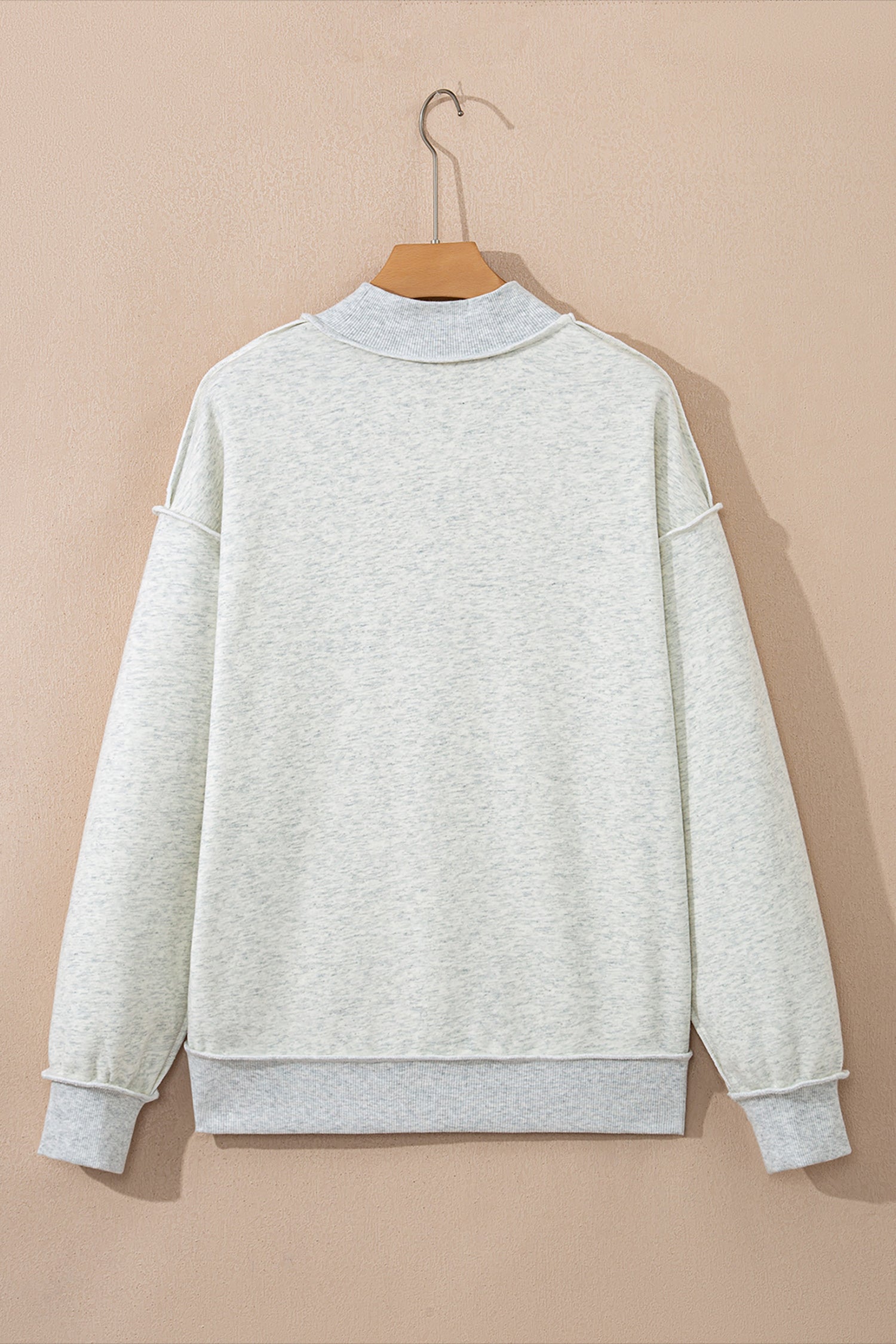 Carrot Oversized Reversible Sweatshirt Drop Shoulder Mock Neck Women S-XL