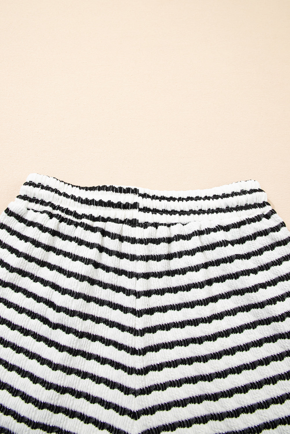 Shop Stripe Knitted Short Sleeve Top & Drawstring Shorts Co-ord S-3XL at LivelyLooks