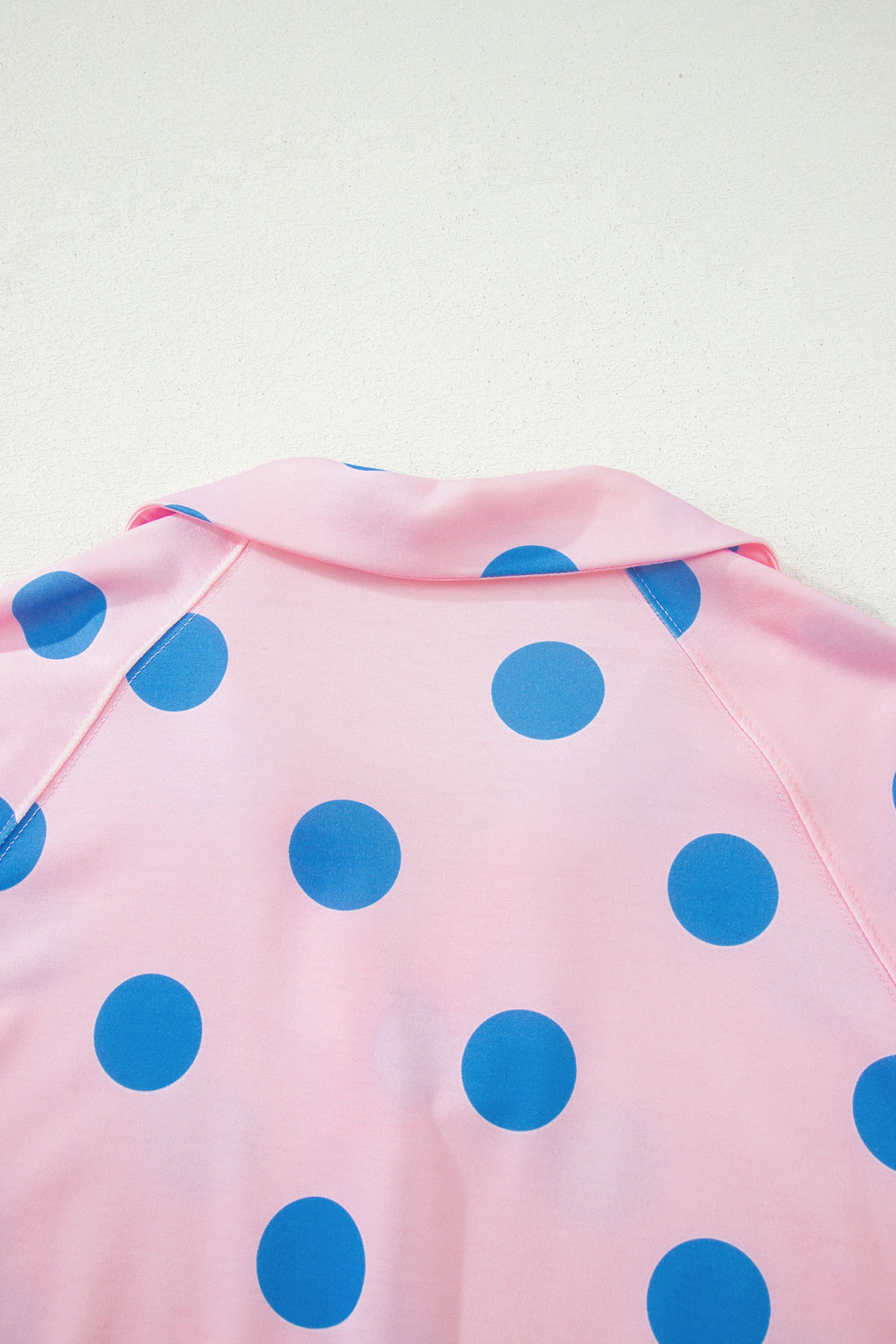 Polka Dot V-Neck Tee & Shorts Co-ord Set | Green, Pink & Beige S-XL