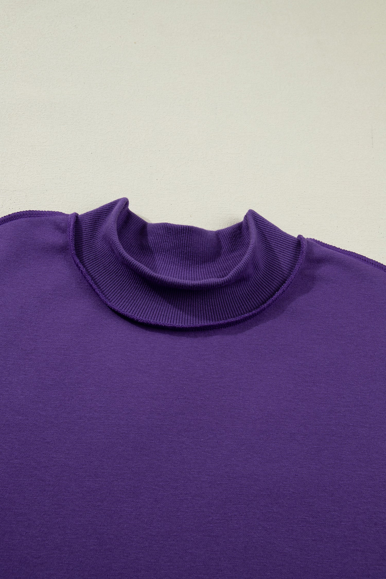 Carrot Oversized Reversible Sweatshirt Drop Shoulder Mock Neck Women S-XL