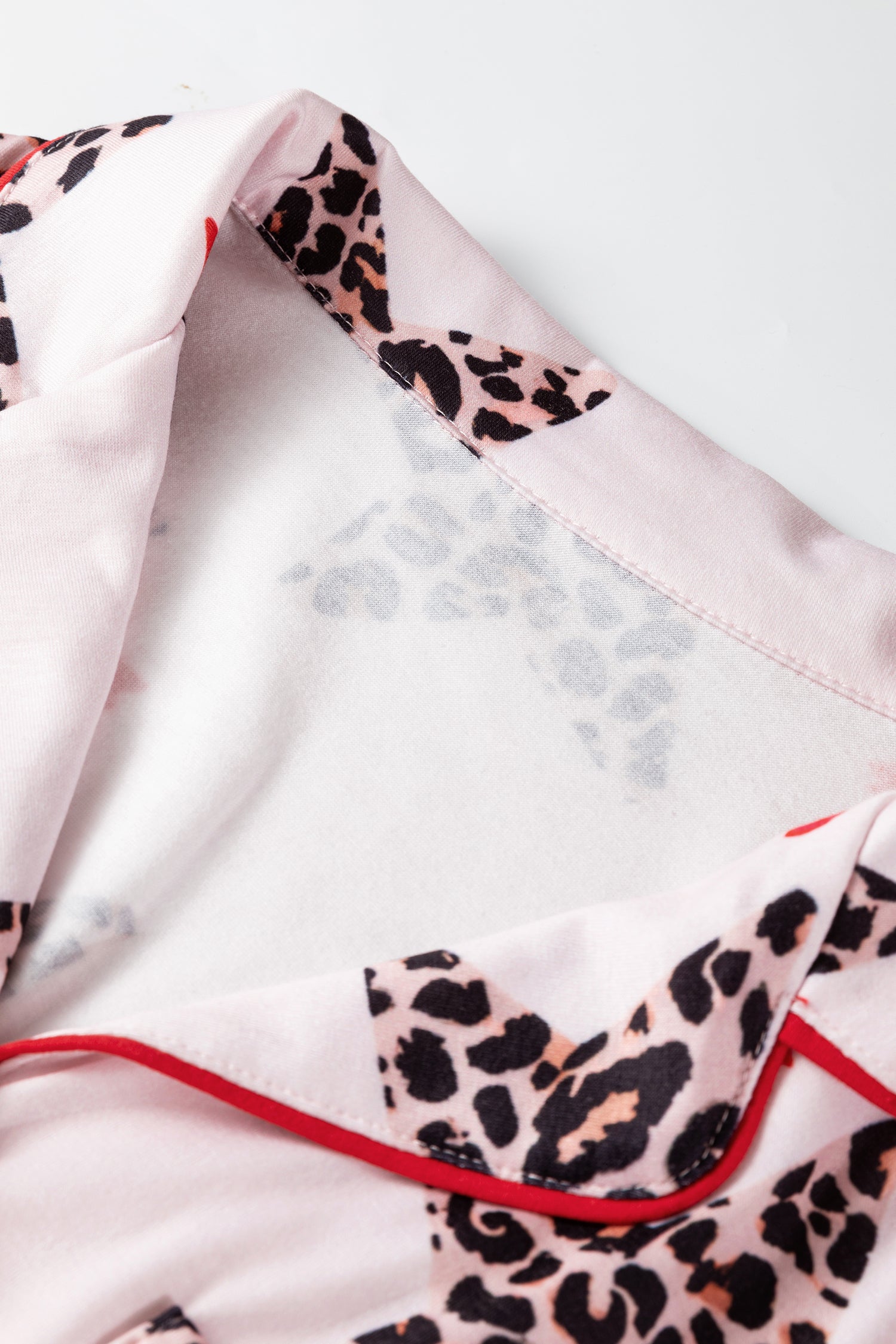 White Leopard Star & Bow Print Short Pyjama Set | Sizes 8-22
