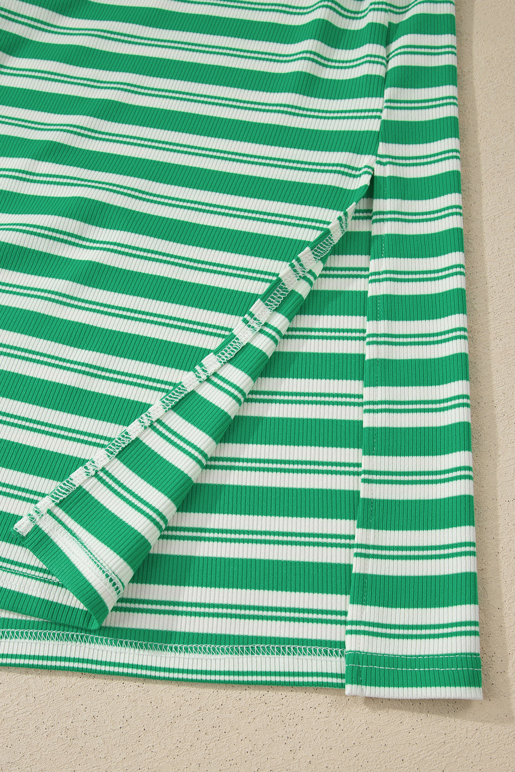 LivelyLooks Women's Stripe Collared V-Neck Short Sleeve T-Shirt Midi Dress Pockets Green women's fashion