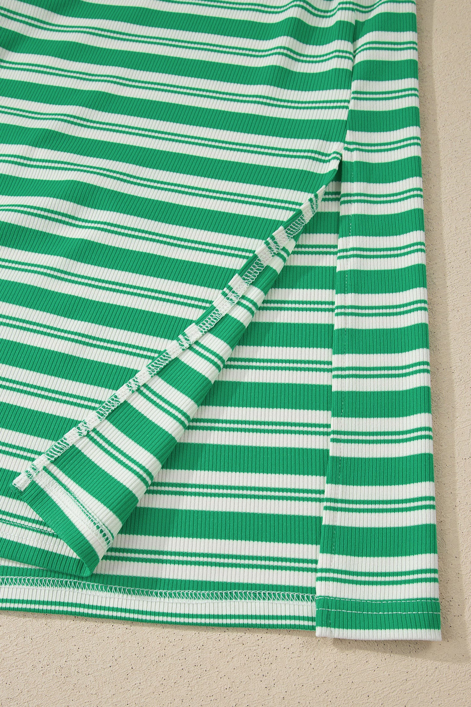 LivelyLooks Women's Stripe Collared V-Neck Short Sleeve T-Shirt Midi Dress Pockets Green women's fashion
