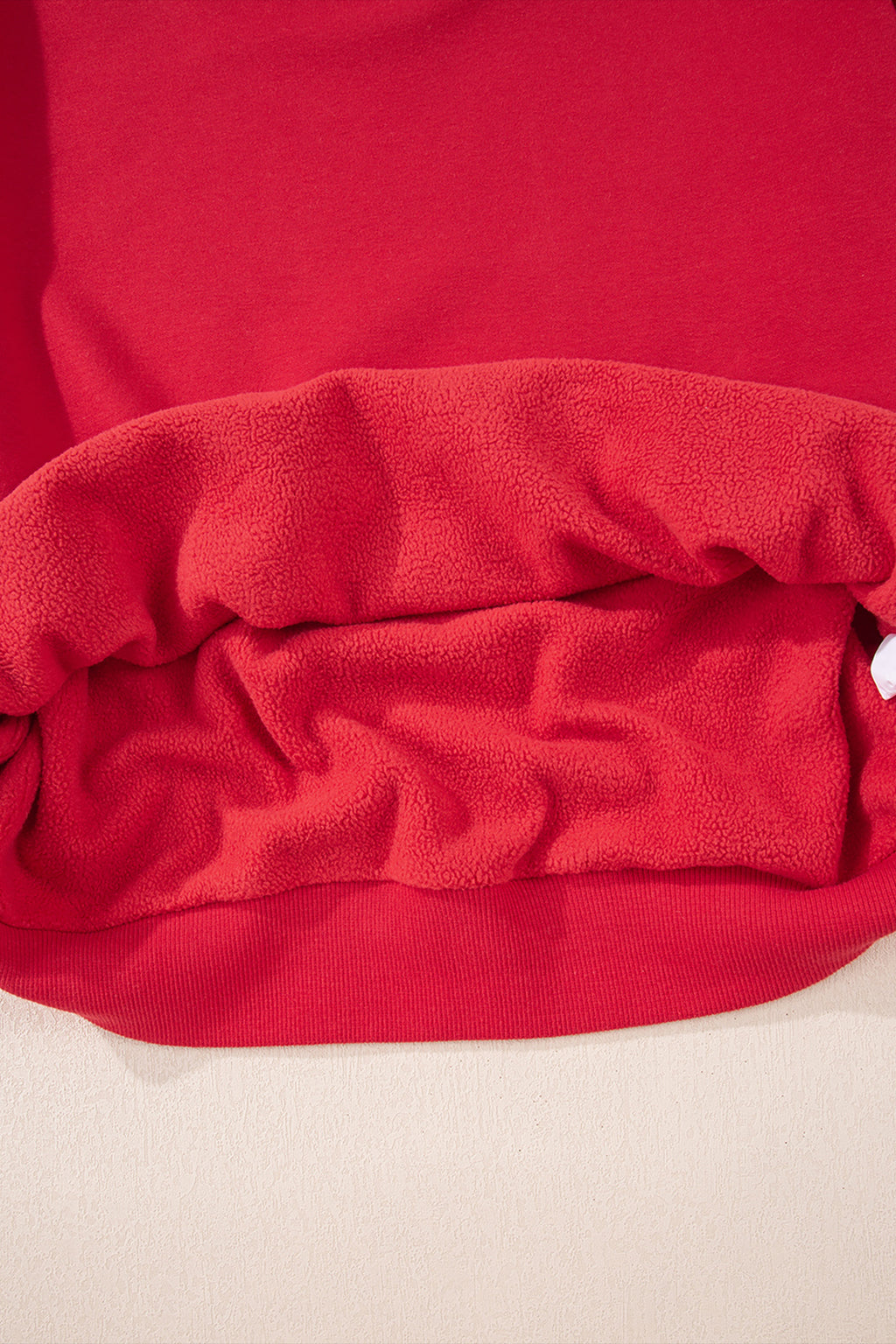 Carrot Oversized Reversible Sweatshirt Drop Shoulder Mock Neck Women S-XL