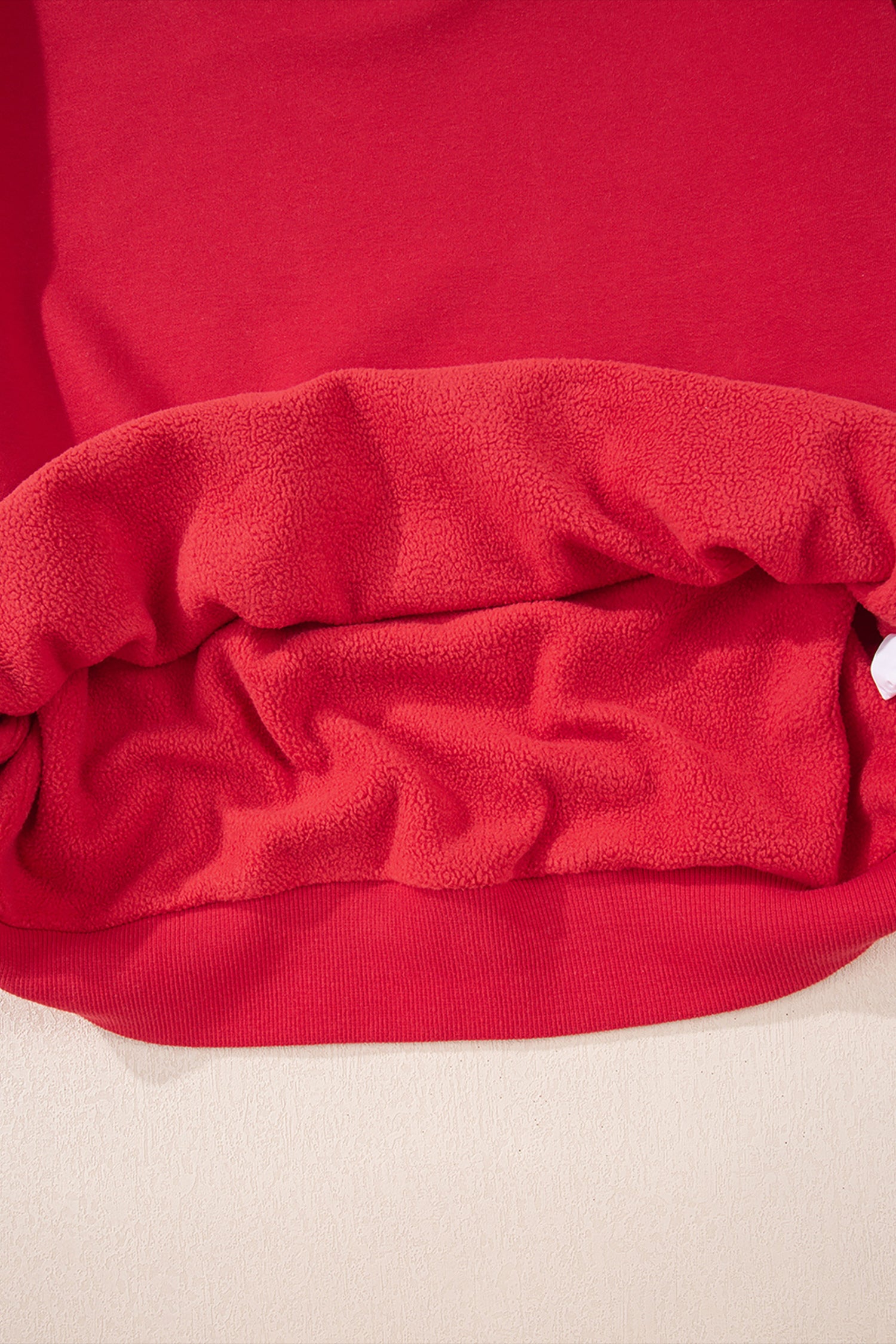 Carrot Oversized Reversible Sweatshirt Drop Shoulder Mock Neck Women S-XL