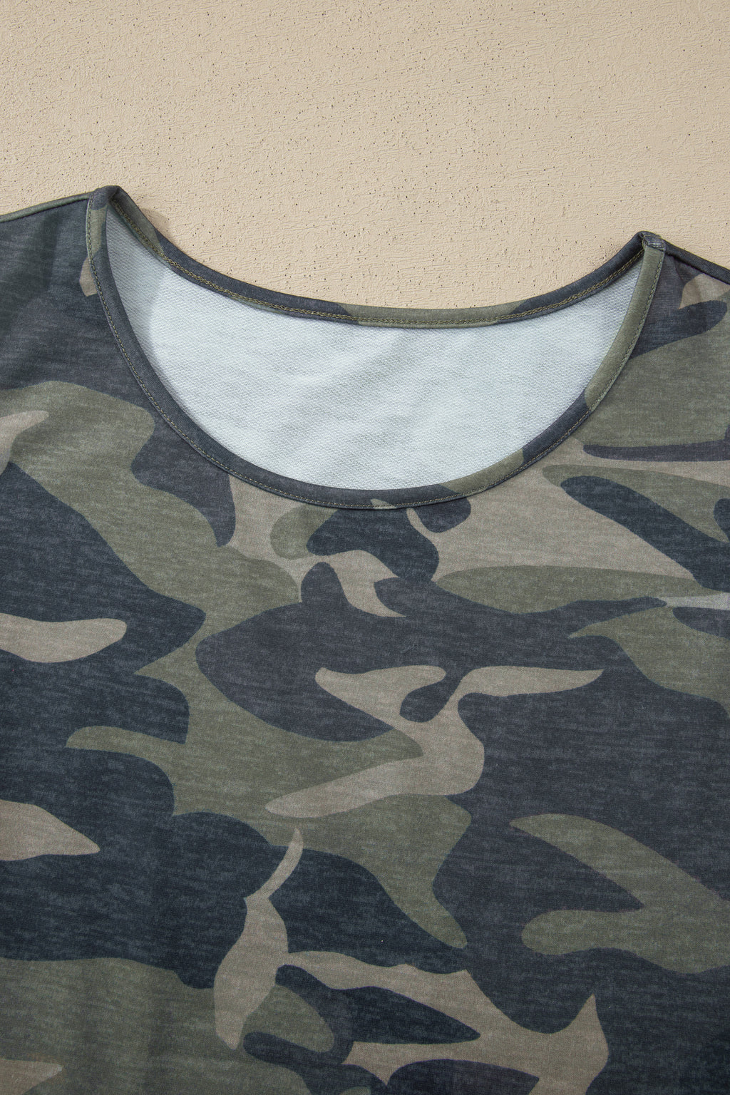 Women's Green Camo Sleeveless Tank & Drawstring Trouser Co-ord Set at LivelyLooks