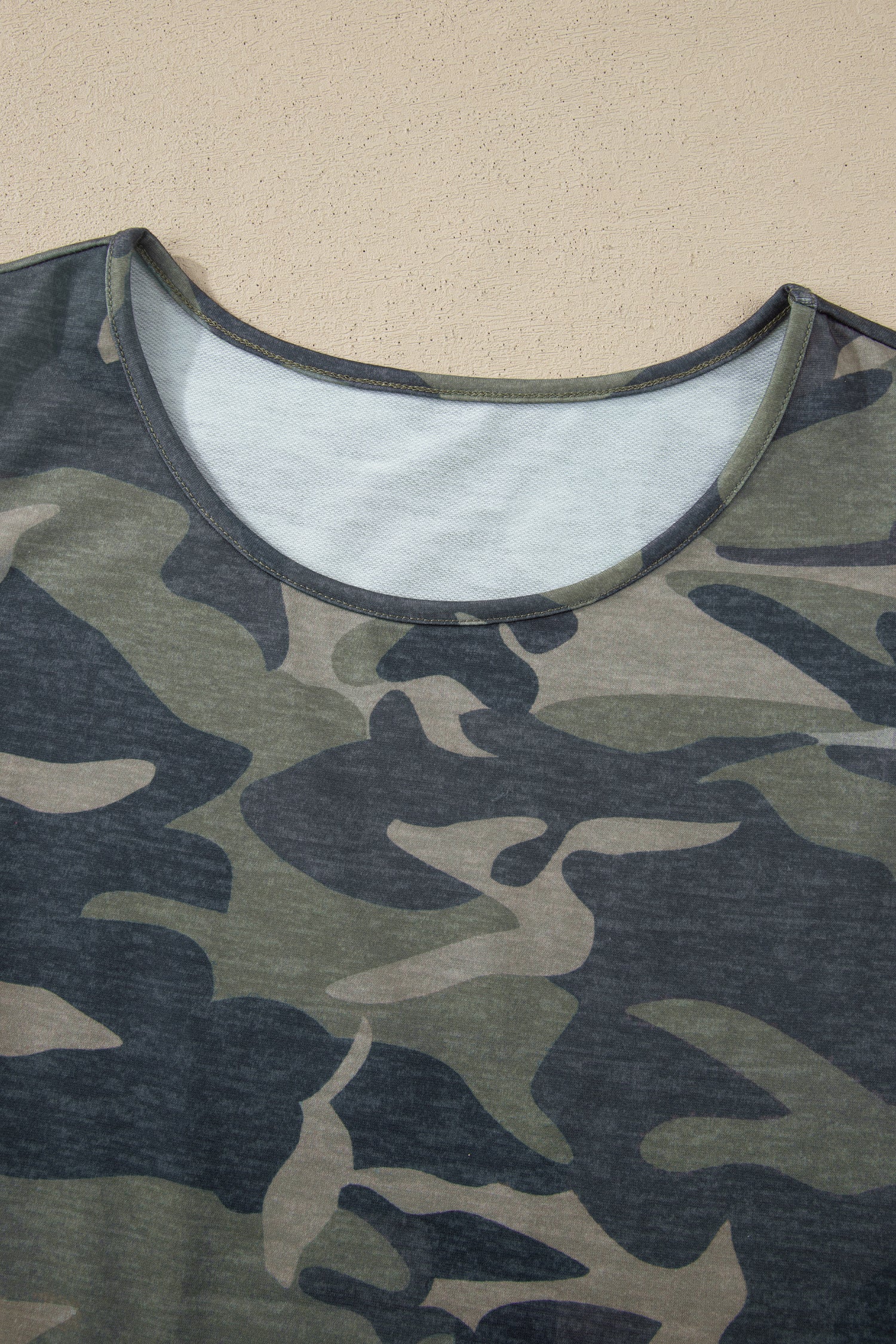 Women's Green Camo Sleeveless Tank & Drawstring Trouser Co-ord Set at LivelyLooks