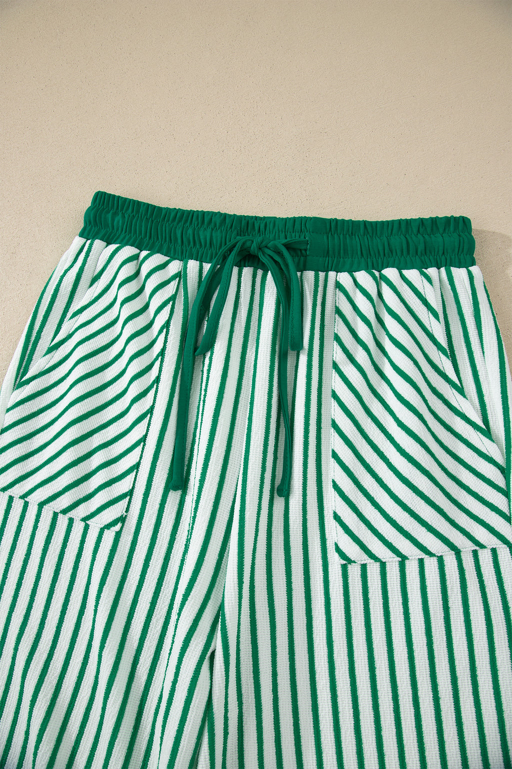Stripe Crew Neck Tee & Drawstring Cropped Trousers Set | 4 Colours | Sizes 8-22