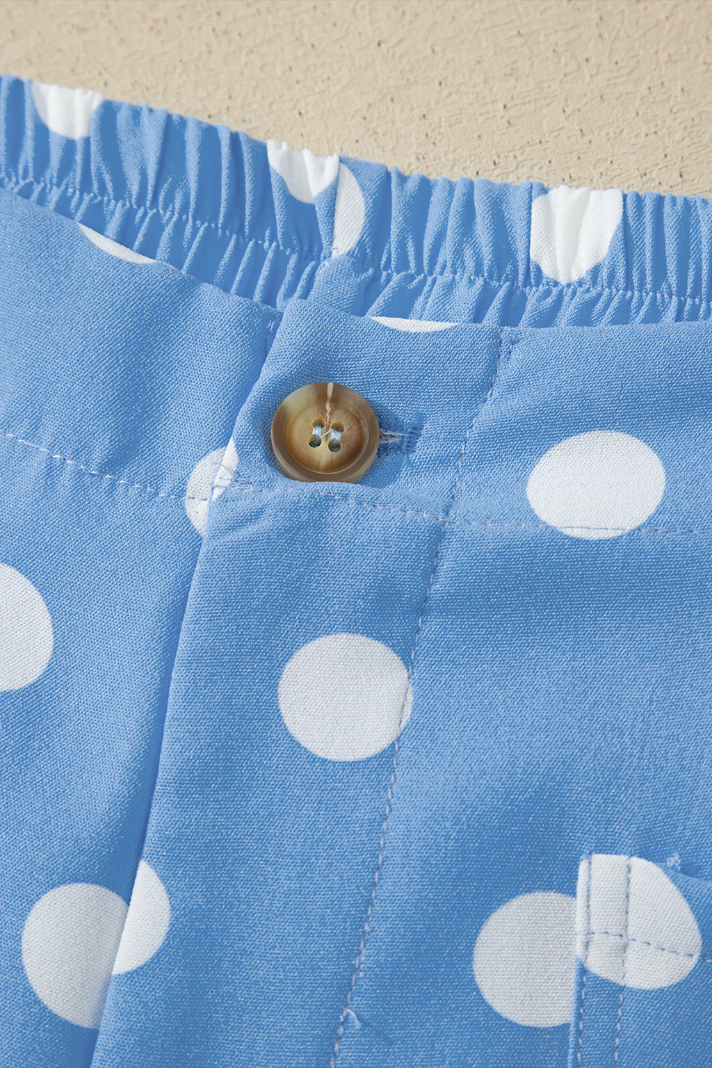 Sky Blue Polka Dot Wide Leg Trousers | Sizes S-XL