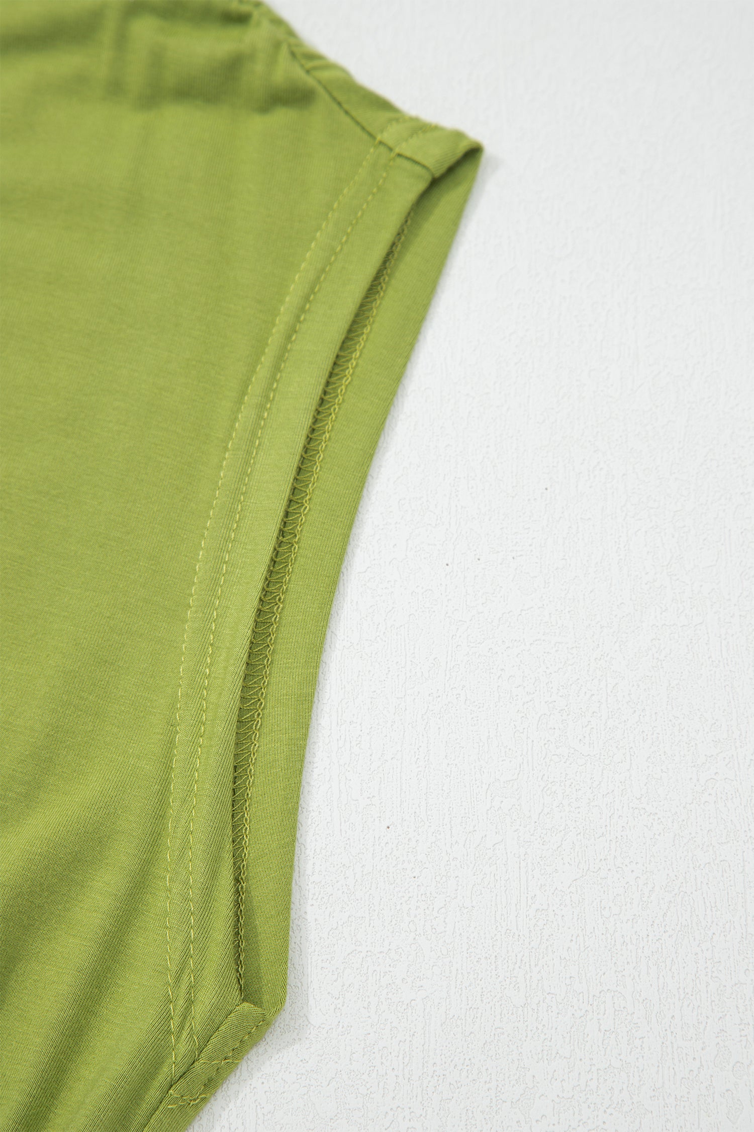 Fern Green V Neck Cap Sleeve Elastic Waist Tunic Maxi Dress S-XL