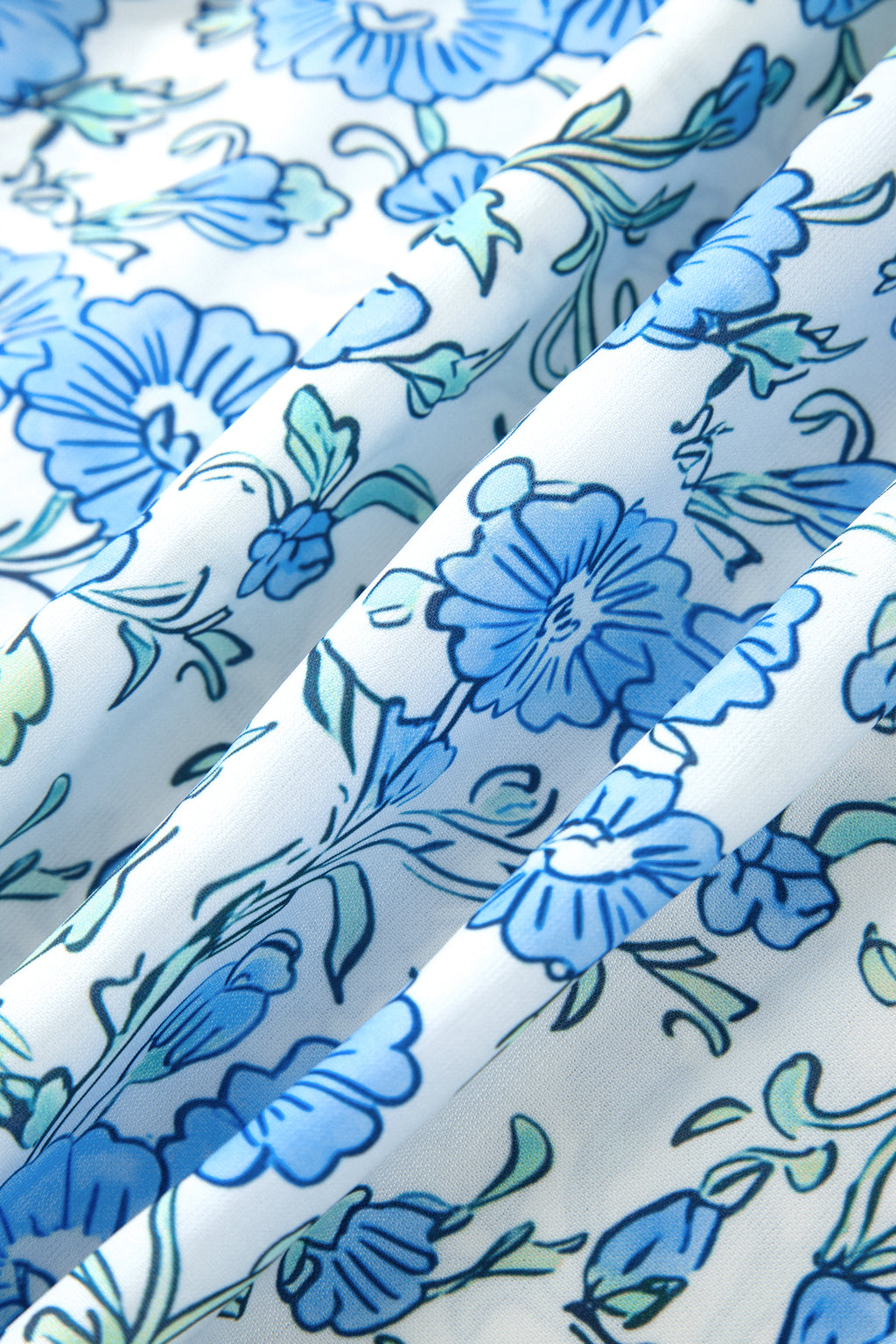 Sky Blue Floral Knot Strap 2pcs Short Set | Sizes 8–22