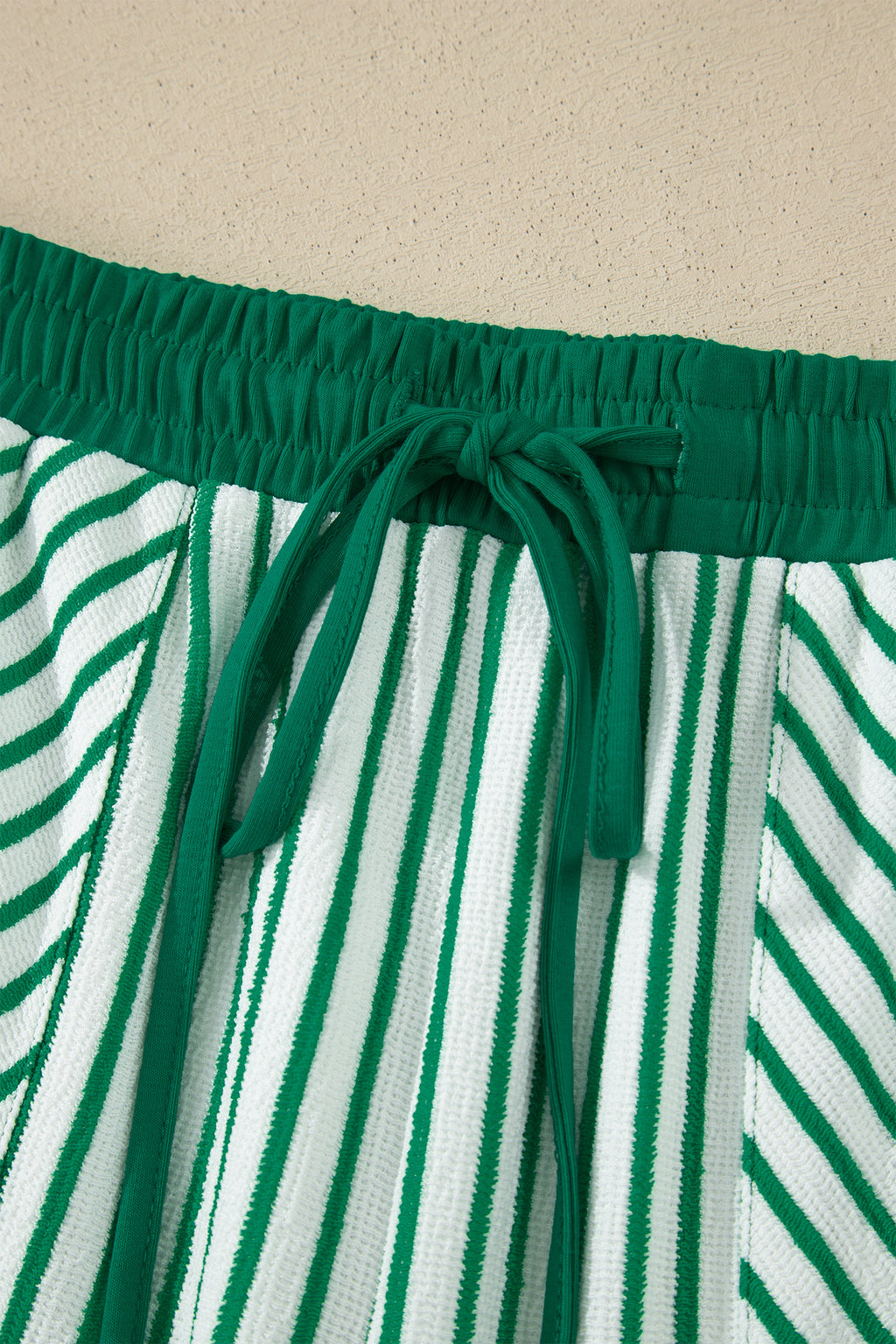 Stripe Crew Neck Tee & Drawstring Cropped Trousers Set | 4 Colours | Sizes 8-22