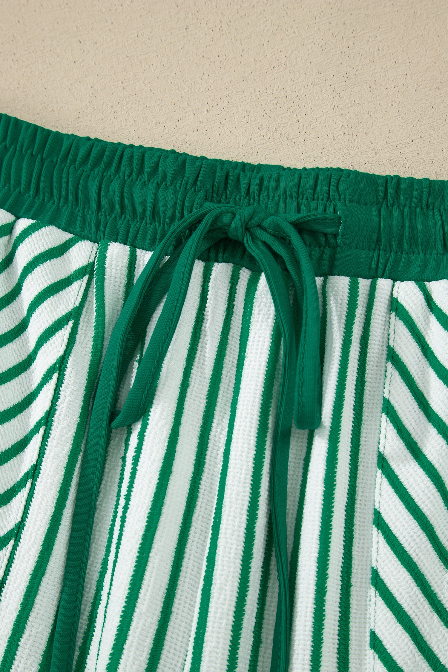 Stripe Crew Neck Tee & Drawstring Cropped Trousers Set | 4 Colours | Sizes 8-22