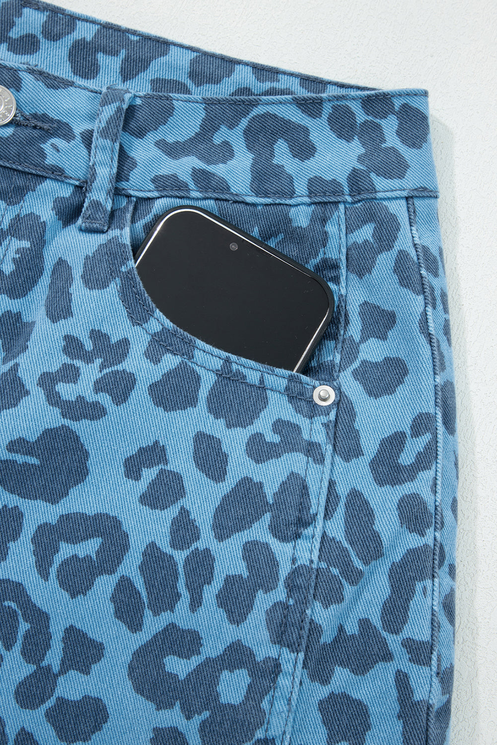 Shop Leopard Print Straight Loose Leg Jeans UK 8-20 at LivelyLooks