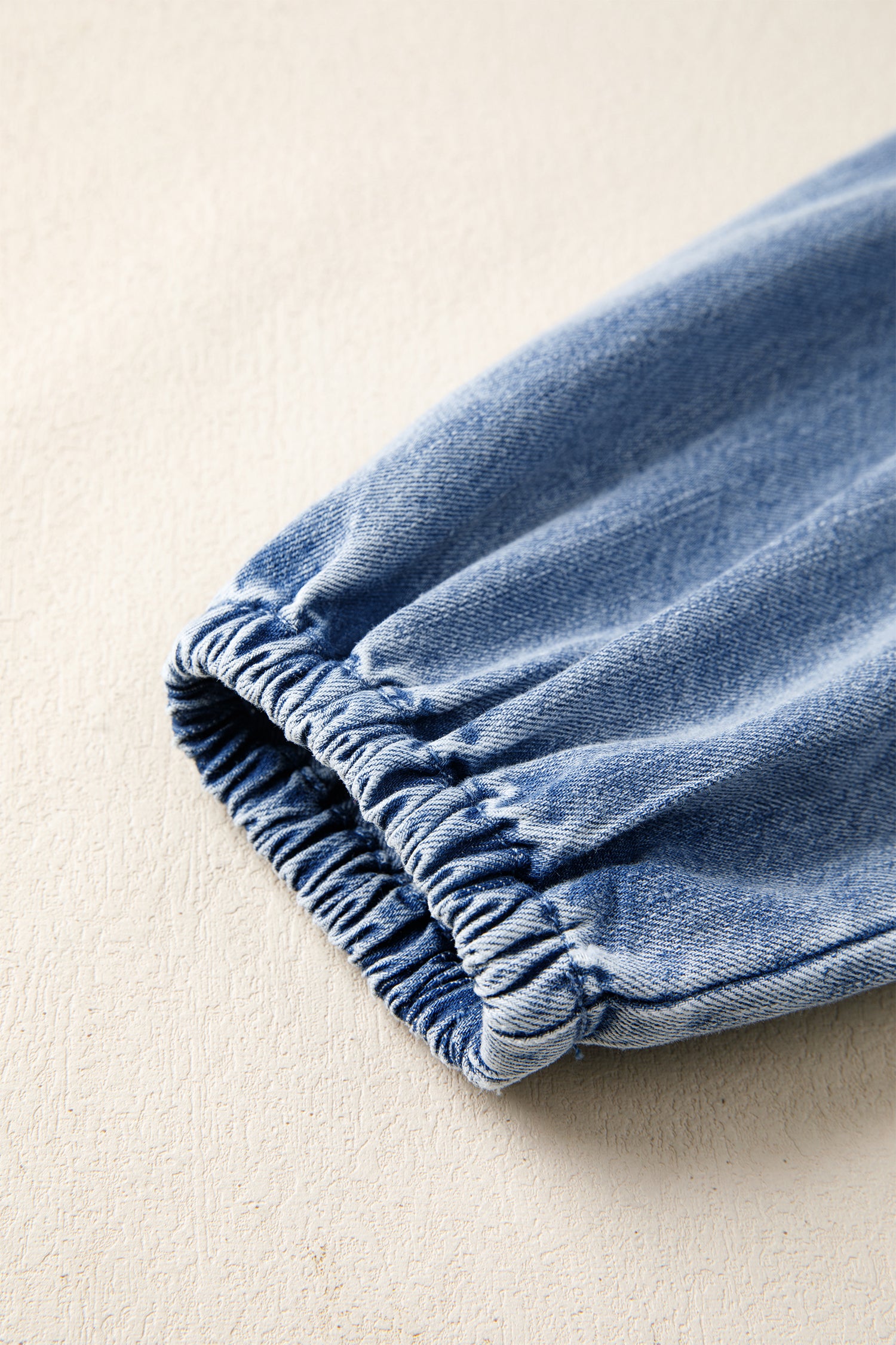 LivelyLooks Blue Denim Puff Sleeve V-Neck Ruffled Mini Dress women's fashion