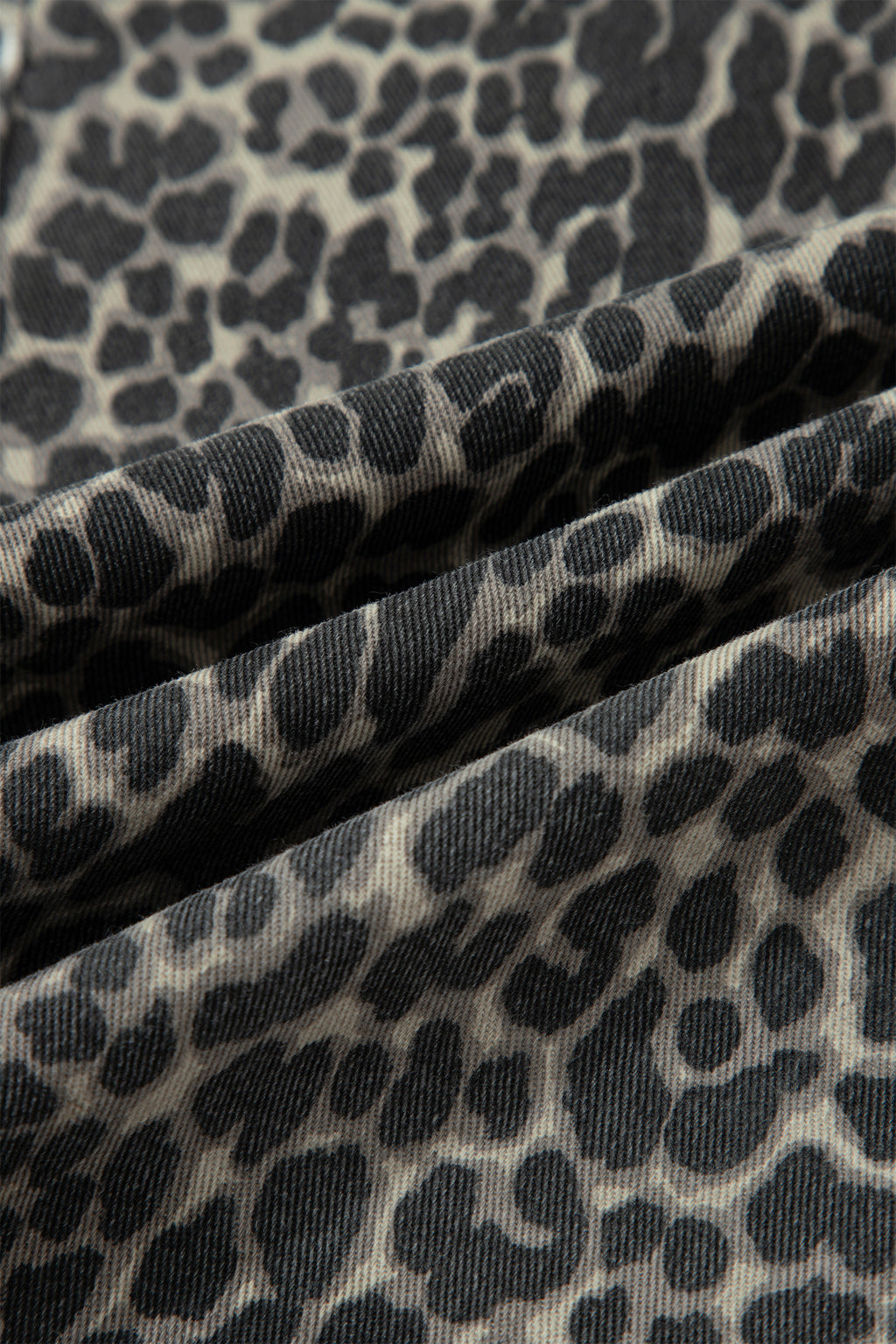 Shop Black Leopard Print High Waist Barrel Jeans UK 8-20 at LivelyLooks