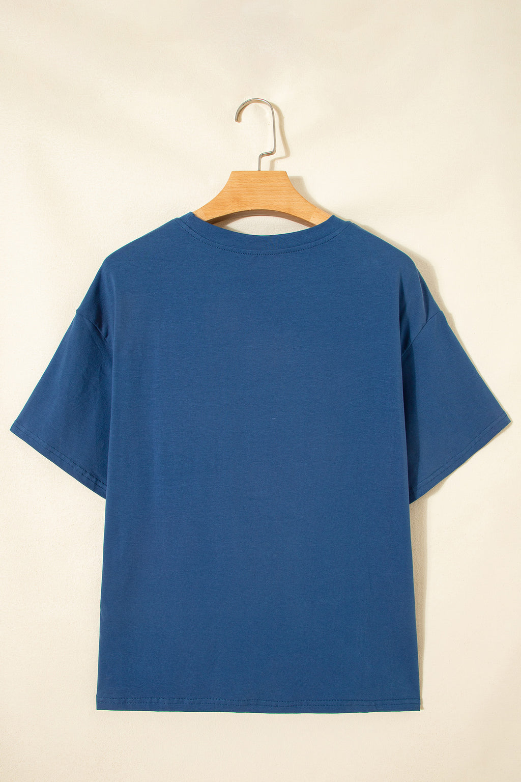 LivelyLooks Sail Blue Colour Block Chest Pocket Casual Short Sleeve Top women's fashion