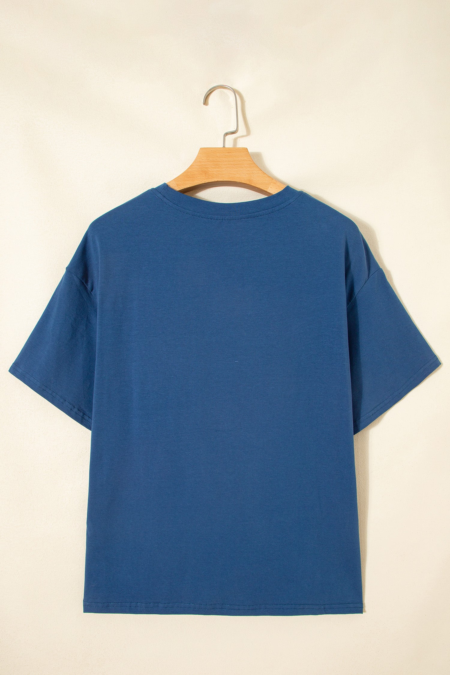 LivelyLooks Sail Blue Colour Block Chest Pocket Casual Short Sleeve Top women's fashion