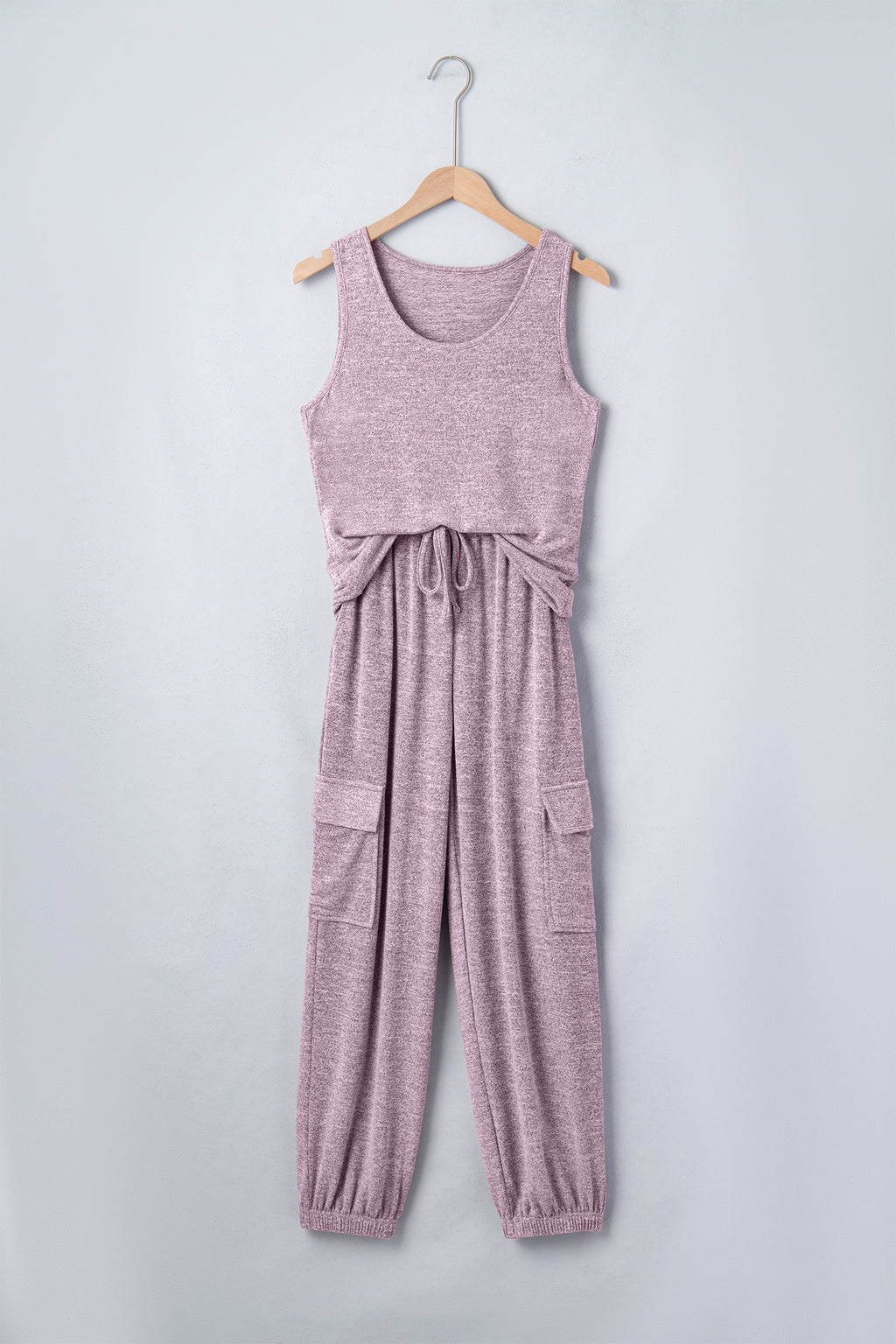 Casual Tank Top & Drawstring Jogger Set