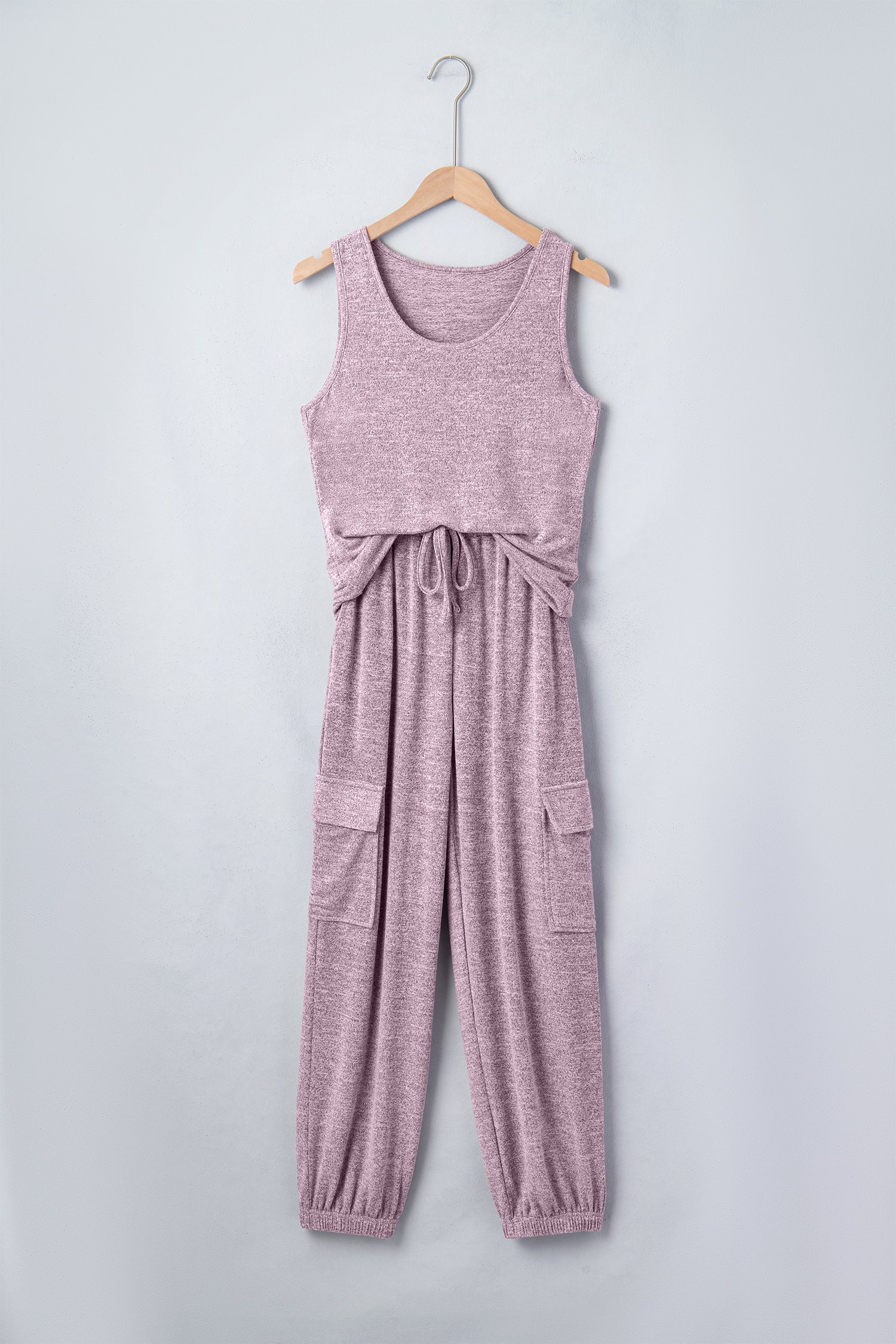 Casual Tank Top & Drawstring Jogger Set