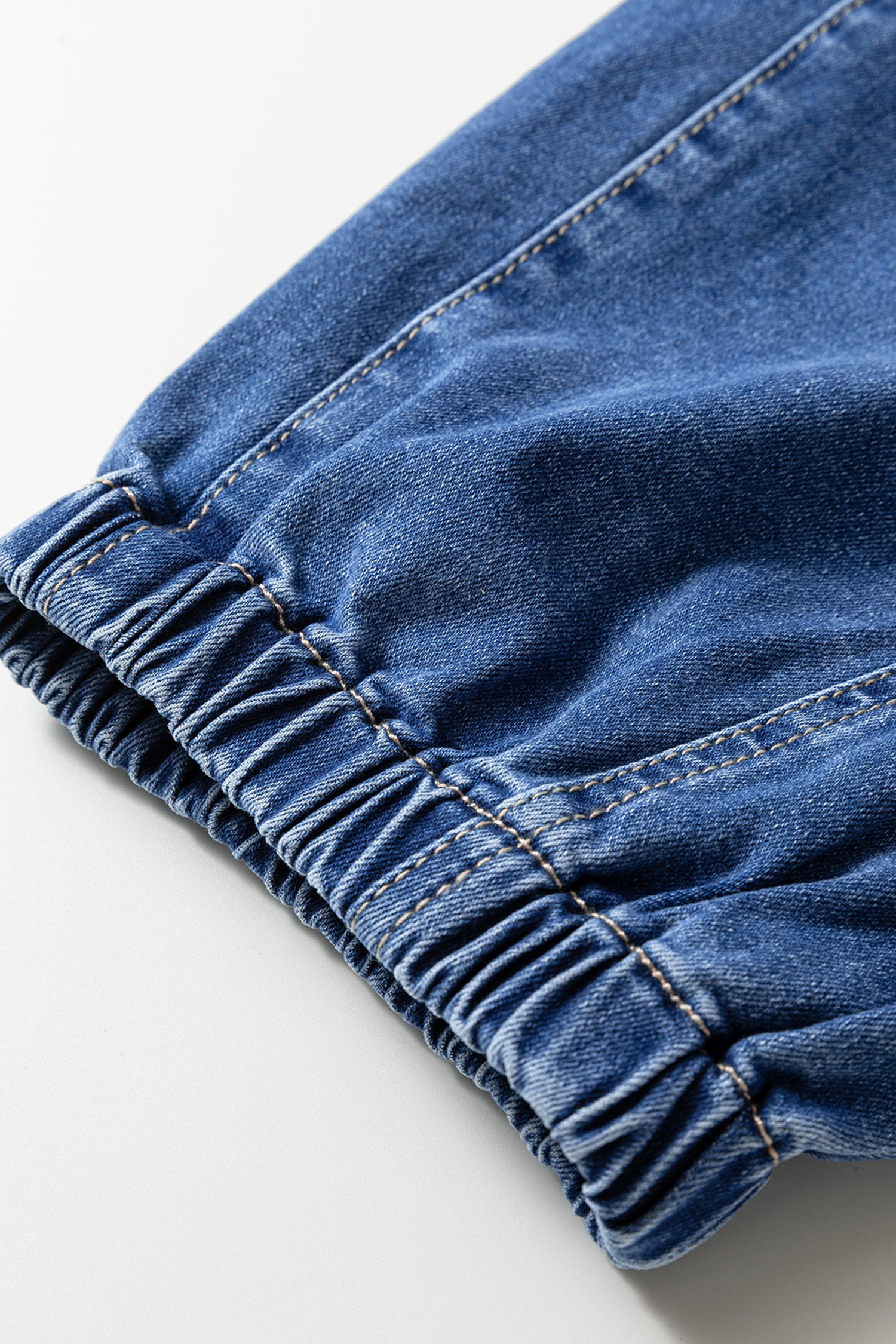 Shop Blue 4-Button Front Tapered Casual Loose Fit Jeans UK 8-20 at LivelyLooks