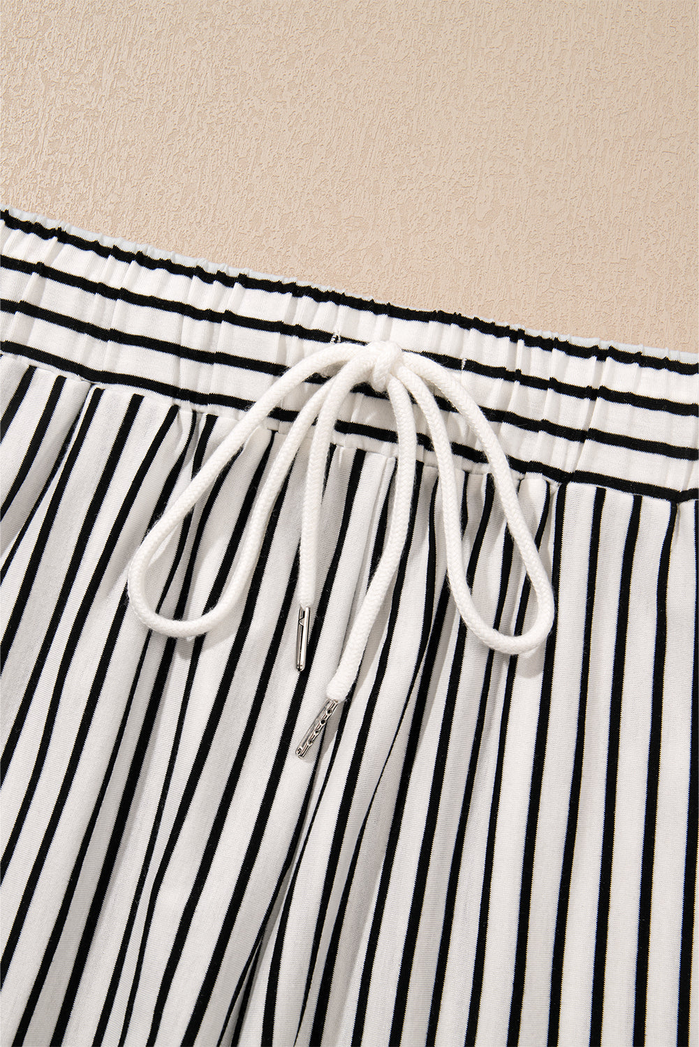 Black Stripe V-Neck Tee & Shorts Co-ord Set | 2-Piece