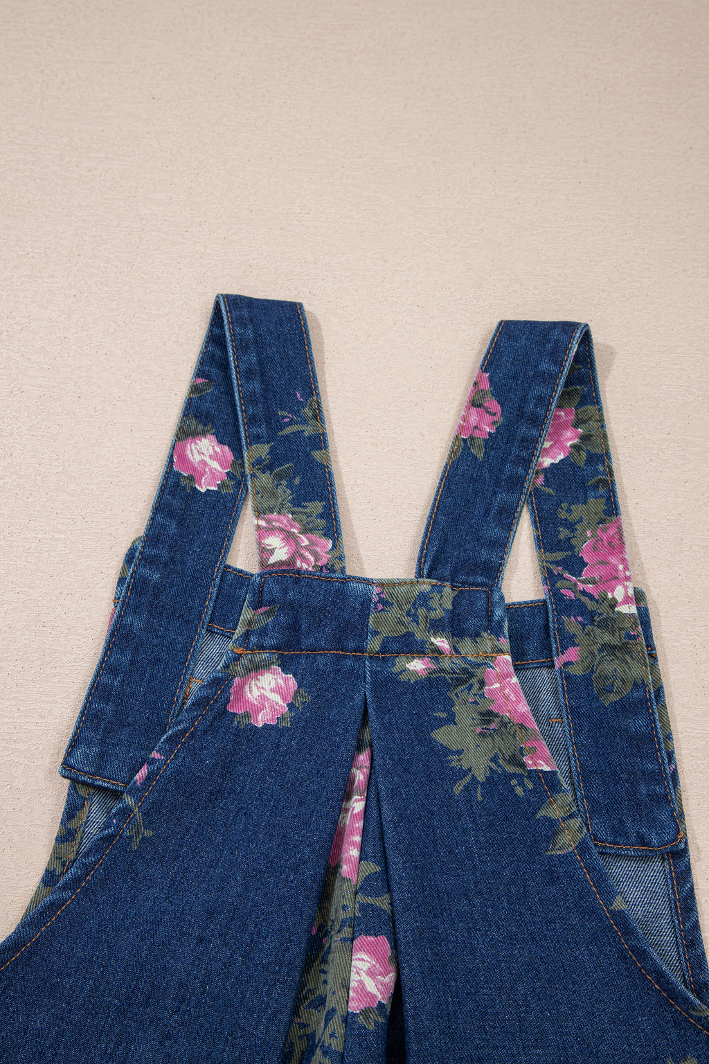 LivelyLooks Floral Print Pleated High Waist Wide Leg Denim Jumpsuit | S-XL women's fashion
