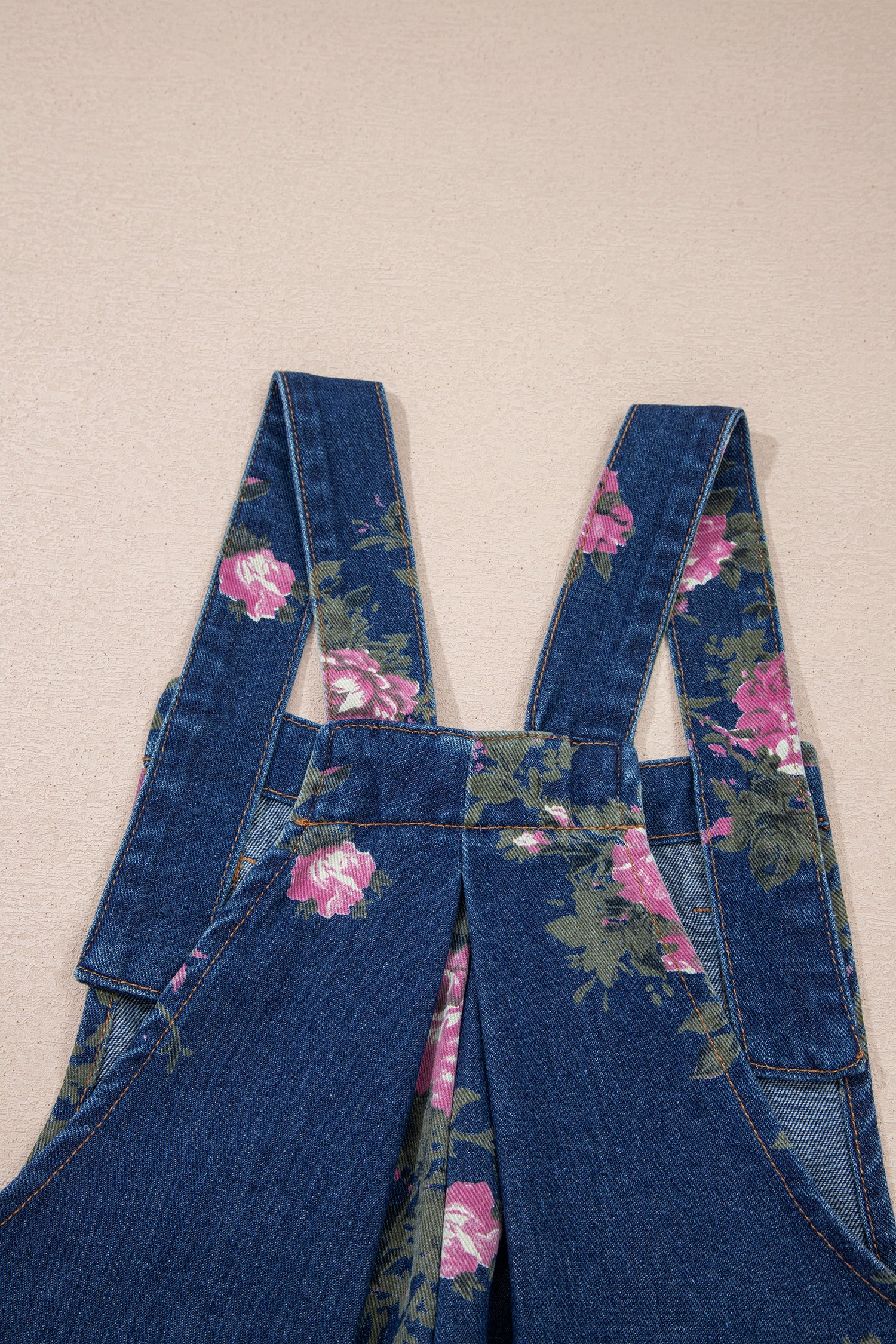 LivelyLooks Floral Print Pleated High Waist Wide Leg Denim Jumpsuit | S-XL women's fashion
