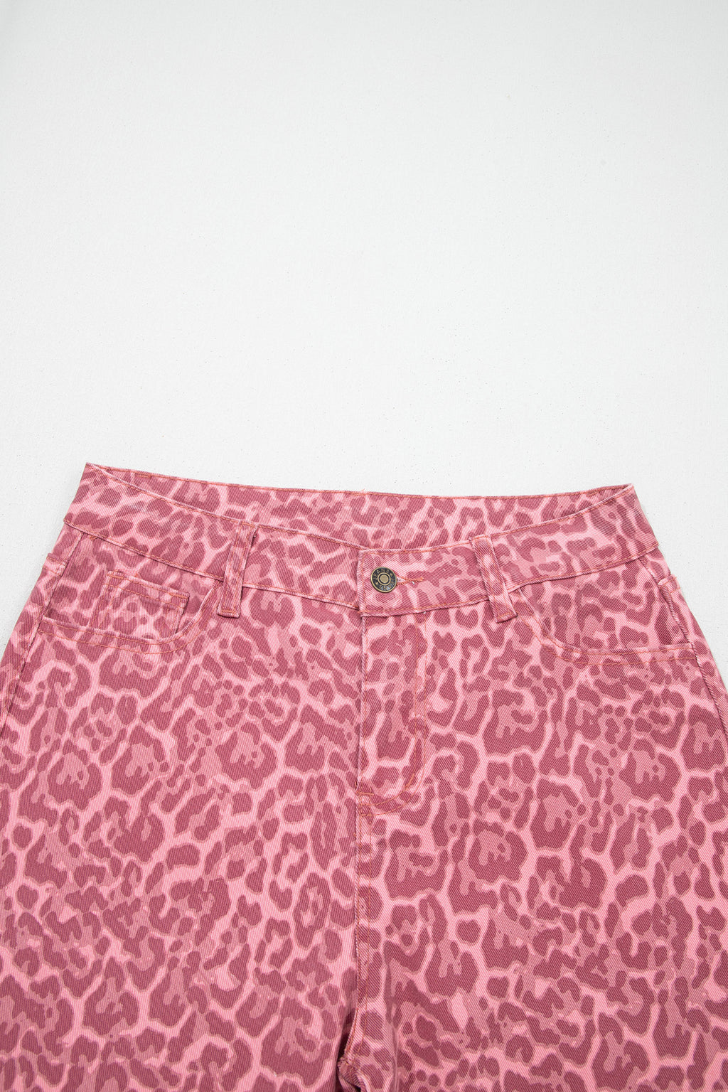 Leopard Print Wide Leg High Waist Jeans | Brown, Grey, Blue & Pink