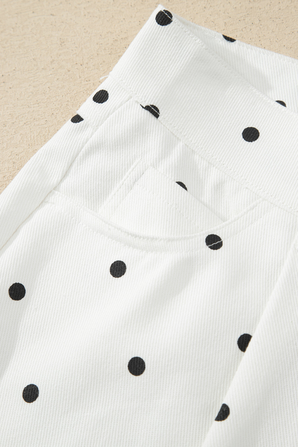 Women's White Polka Dot Embroidered Scallop Hem Shorts | UK 8-20 at LivelyLooks