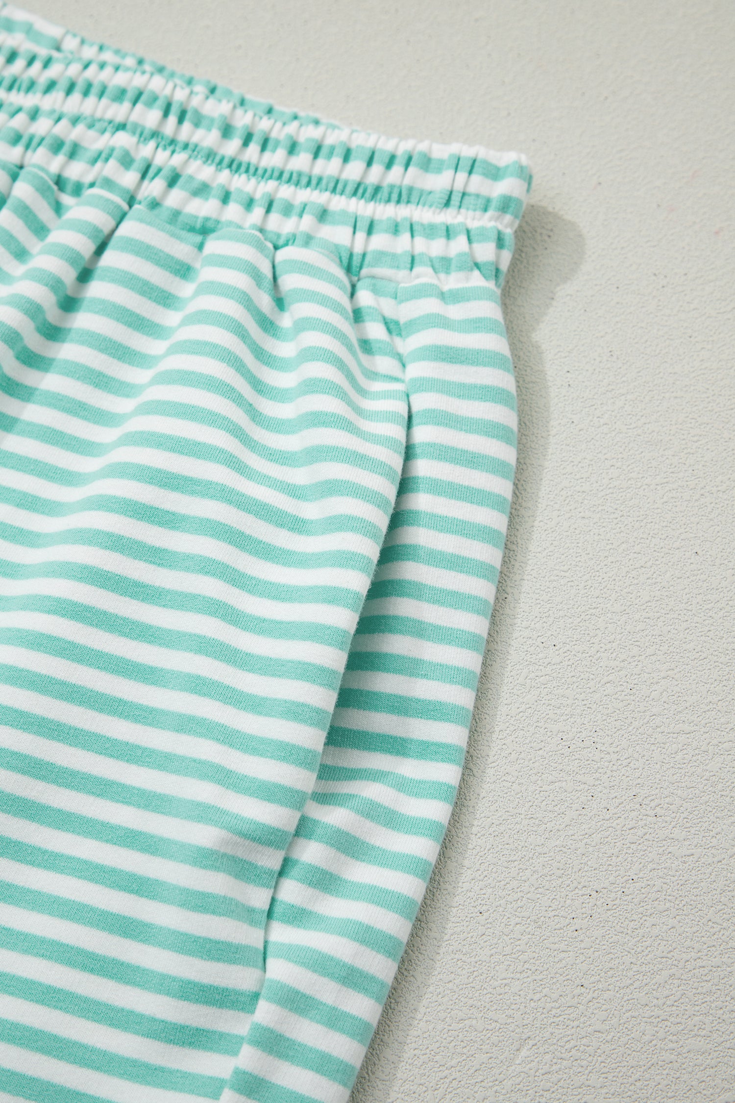 LivelyLooks Striped Oversized Mock Neck Sweatshirt & Shorts Co-ord Set | Blue, Pink, Green | S-XL women's fashion