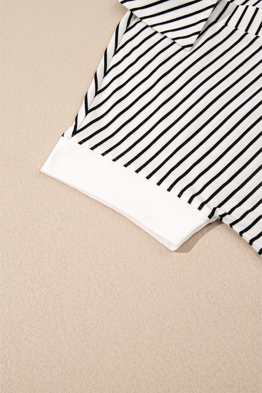 Black Stripe V-Neck Tee & Shorts Co-ord Set | 2-Piece
