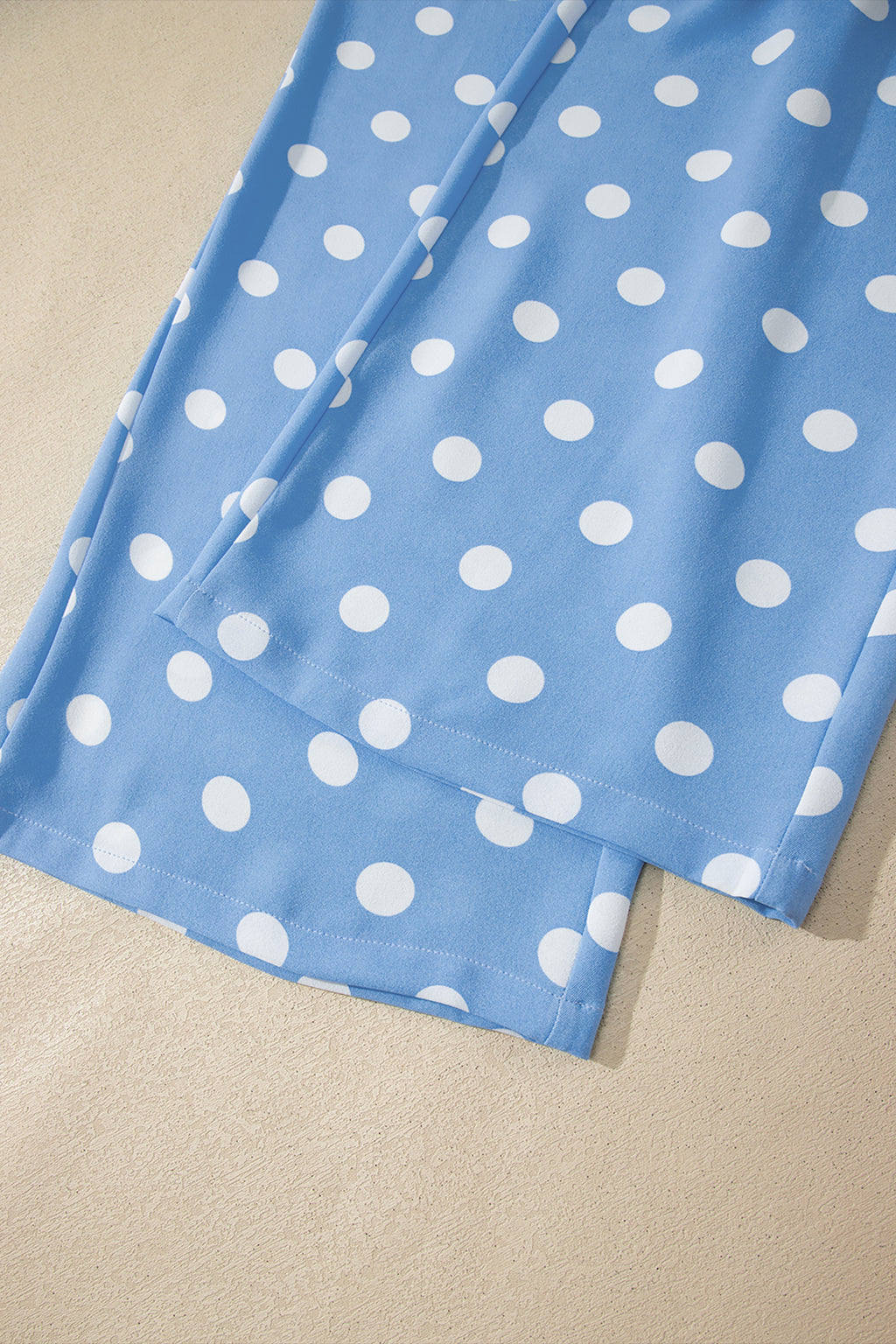 Sky Blue Polka Dot Wide Leg Trousers | Sizes S-XL
