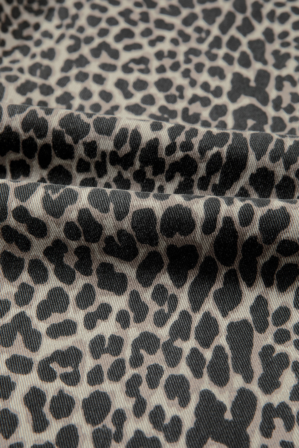 Shop Black Leopard Print High Waist Wide Leg Jeans UK 8-20 at LivelyLooks