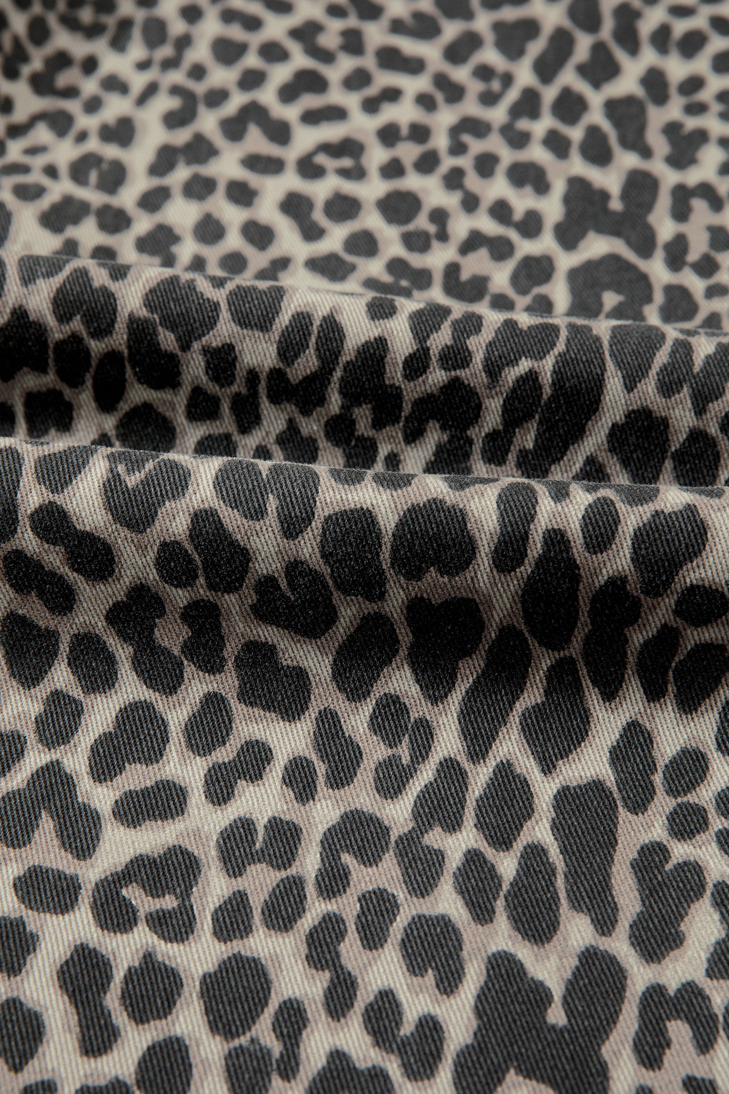 Shop Black Leopard Print High Waist Wide Leg Jeans UK 8-20 at LivelyLooks