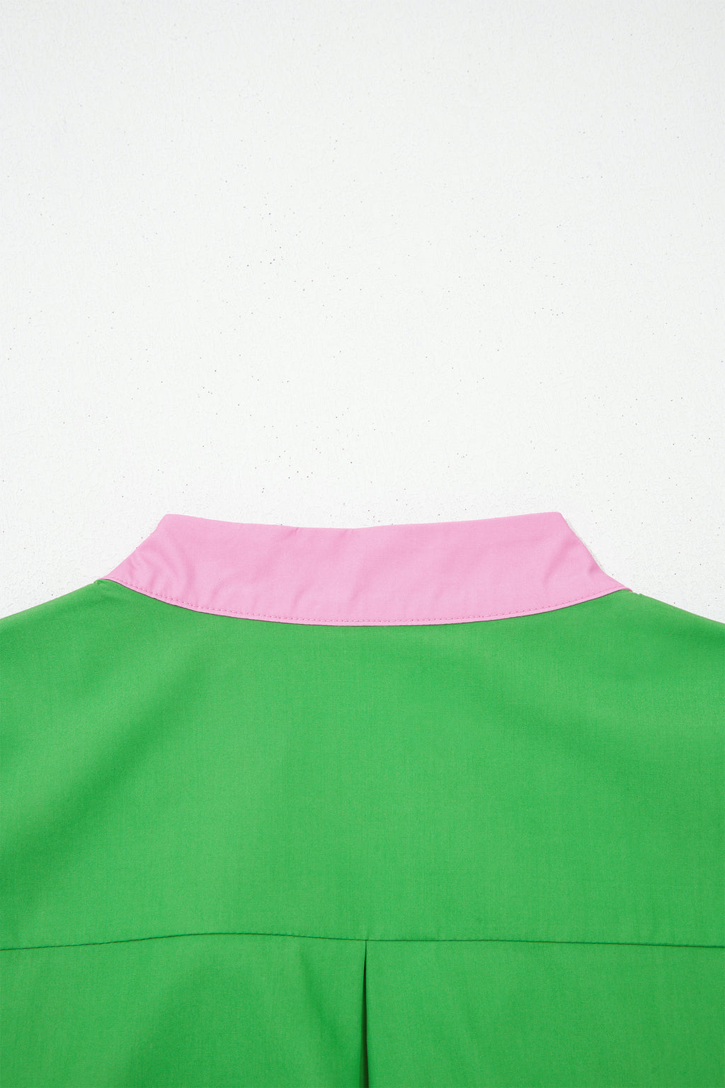 Bright Green Colour Block Mini Dress Split Neck Puff Sleeve Ruffle Hem Women S-XL