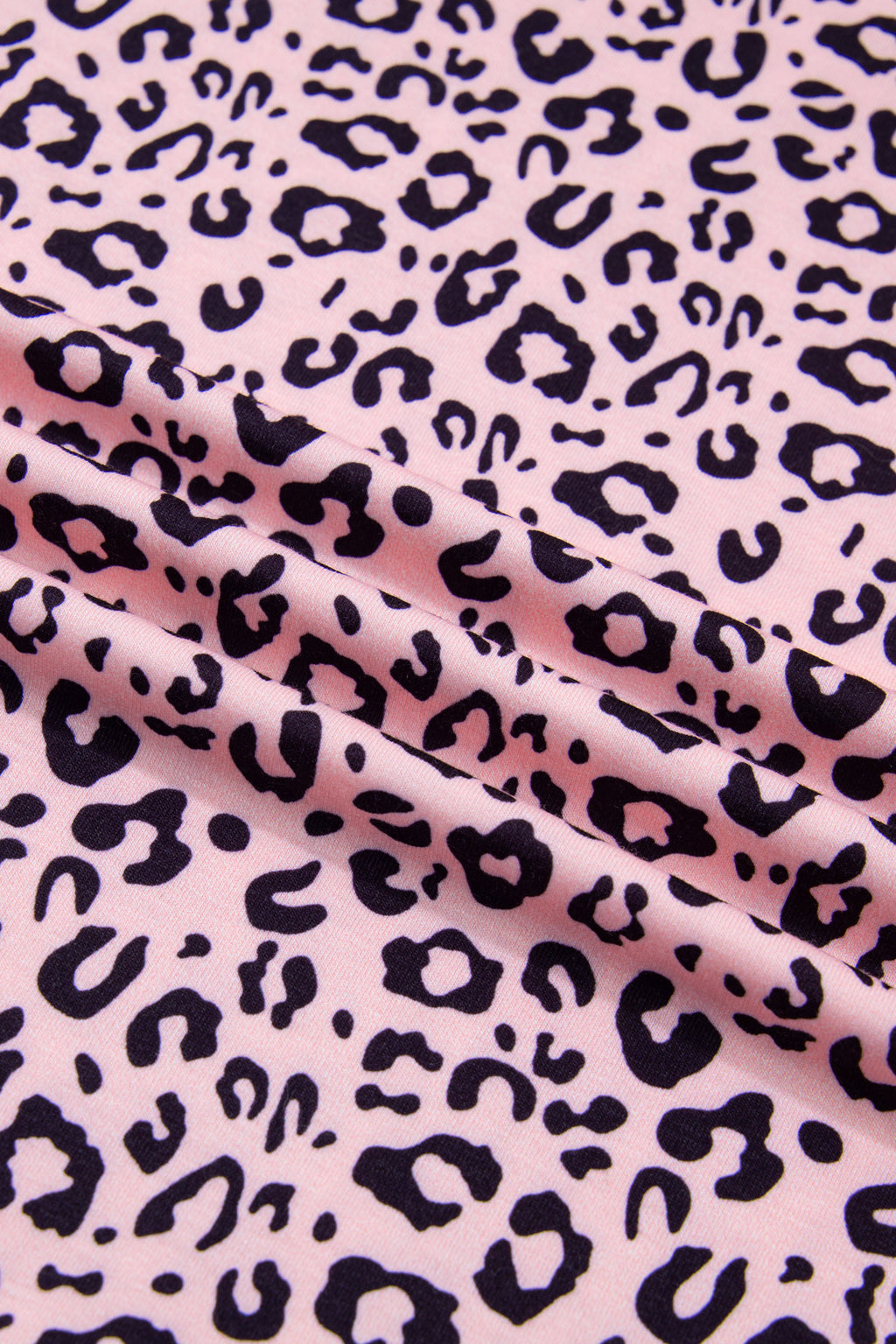 Women's Pink Leopard Striped Contrast Patchwork Plus Size Tee at LivelyLooks
