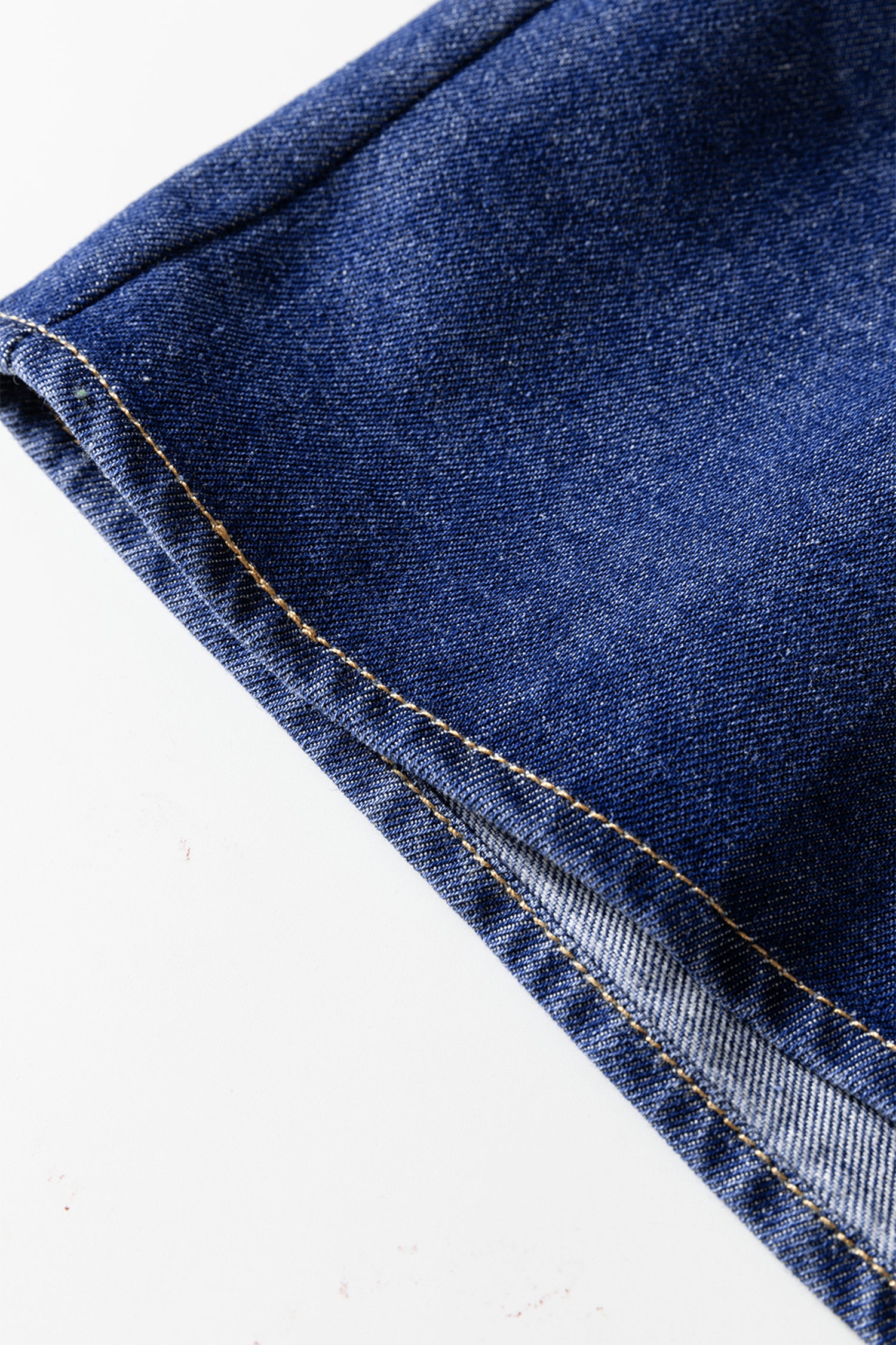 Blue Denim Shirt Collar Long Sleeve Flared Mini Dress | UK 8-22