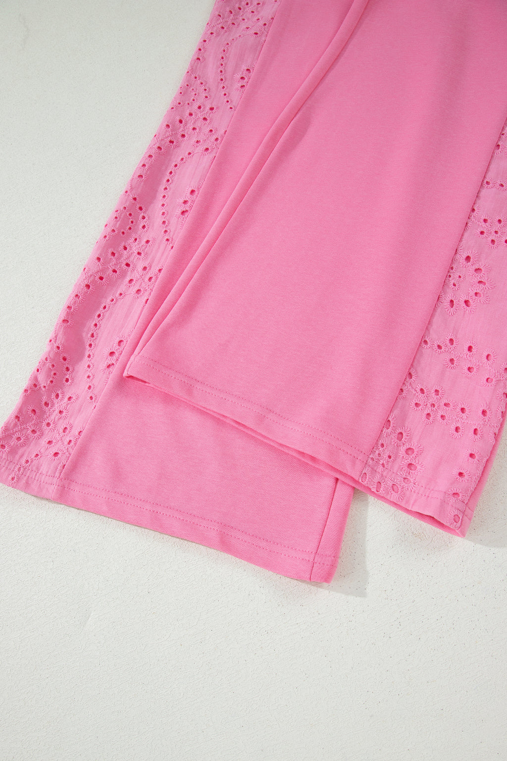Lace Patchwork Half Sleeve Top & Wide Leg Trousers Set | 3 Colours | Sizes 8-22