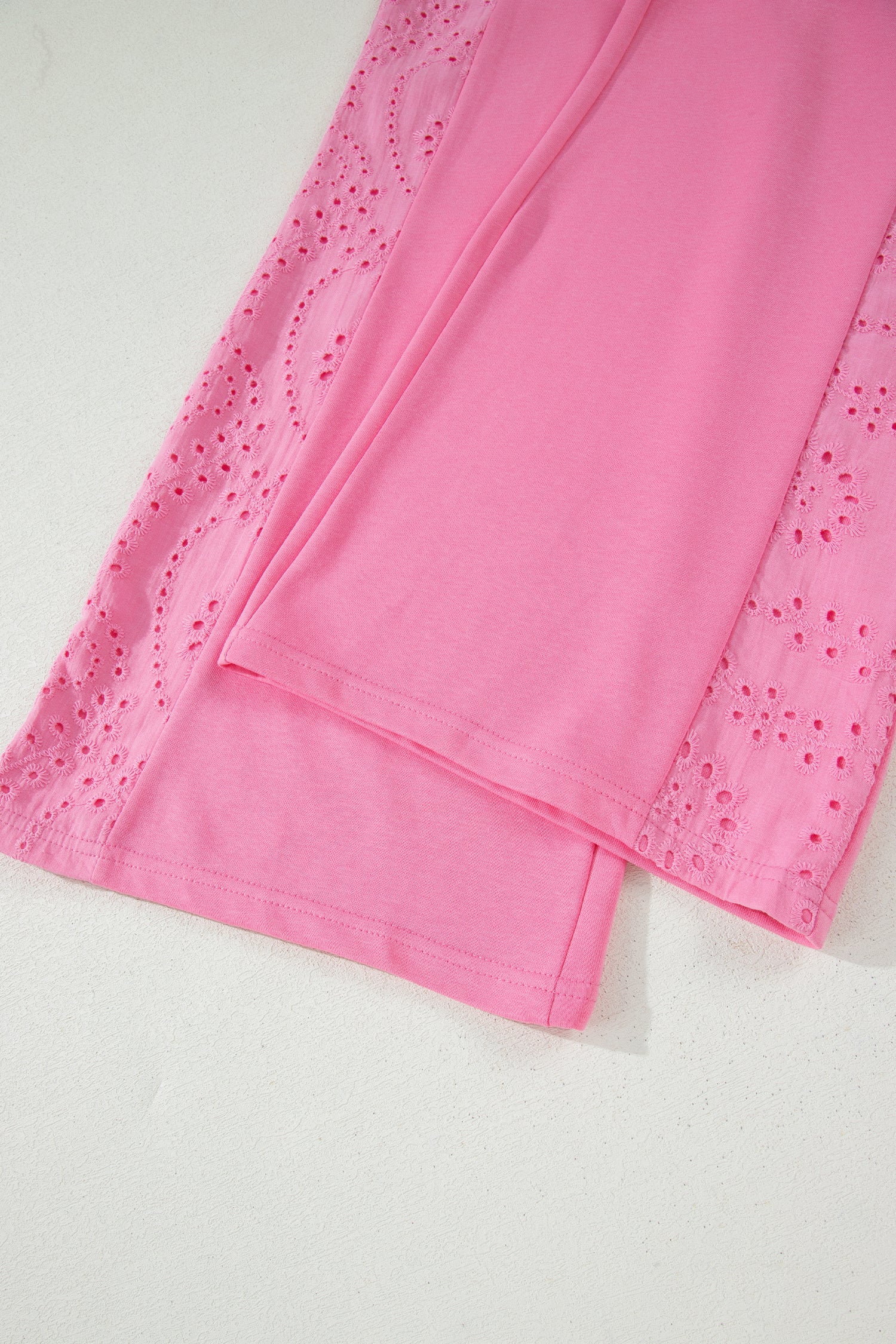 Lace Patchwork Half Sleeve Top & Wide Leg Trousers Set | 3 Colours | Sizes 8-22