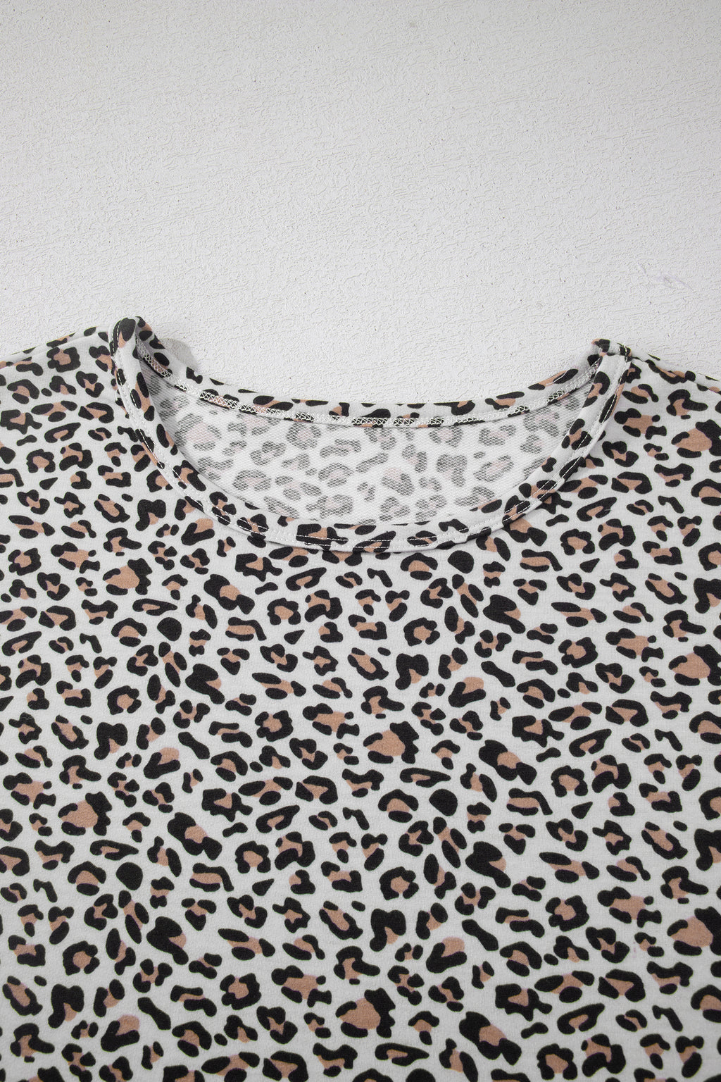 Leopard High-Low Loose Tee & Ankle Length Pants Set | Brown & White | UK 8–22