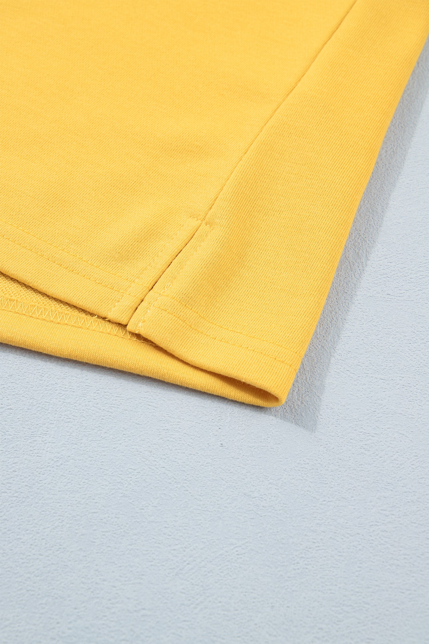 Women's Yellow & Blue Loose Polo Tee & Elastic Waist Shorts Co-ord Set | S-XL at LivelyLooks